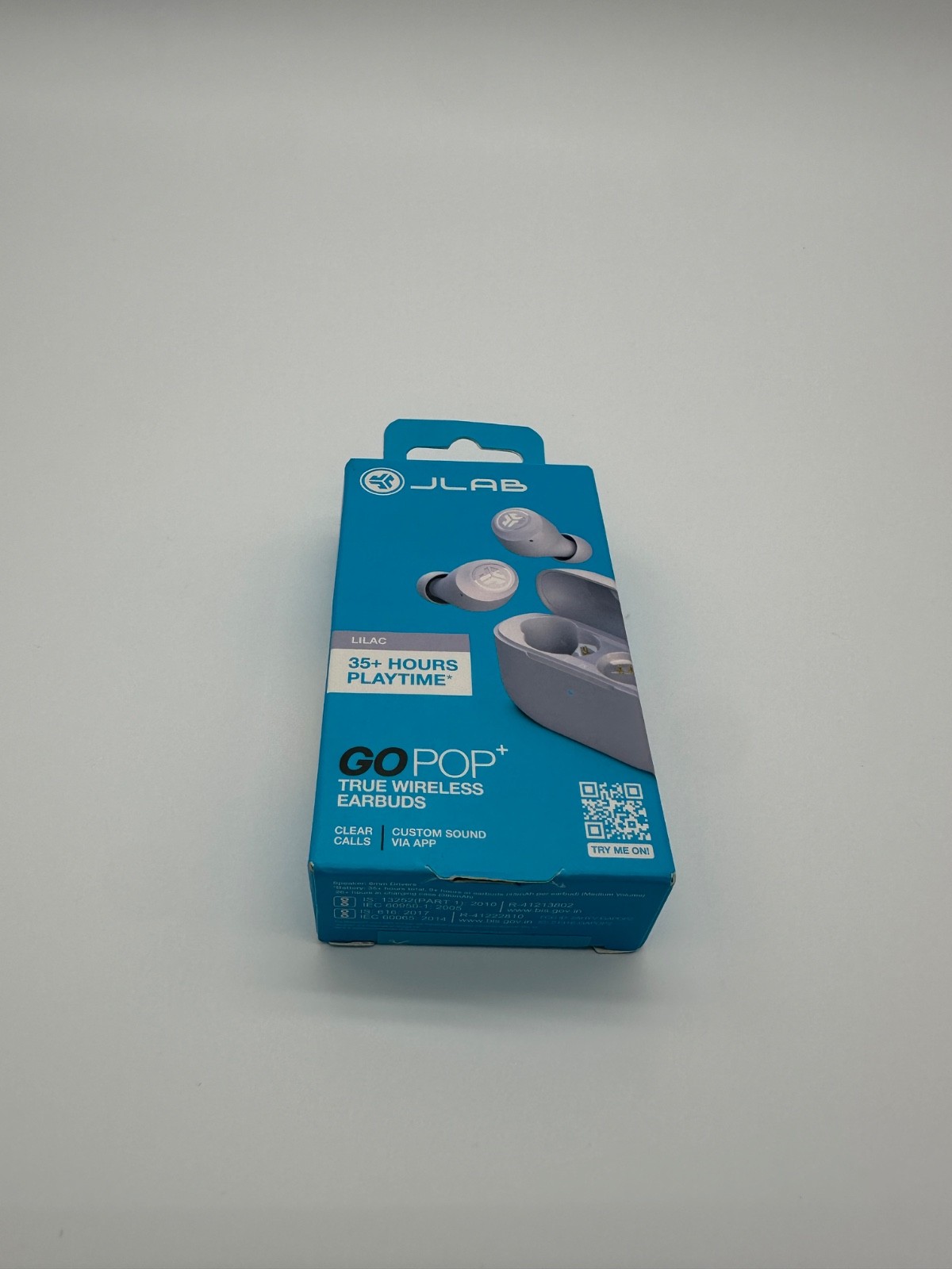 JLab Go Pop+ True Wireless Earbuds Lilac 35+ Hours Playtime Bluetooth