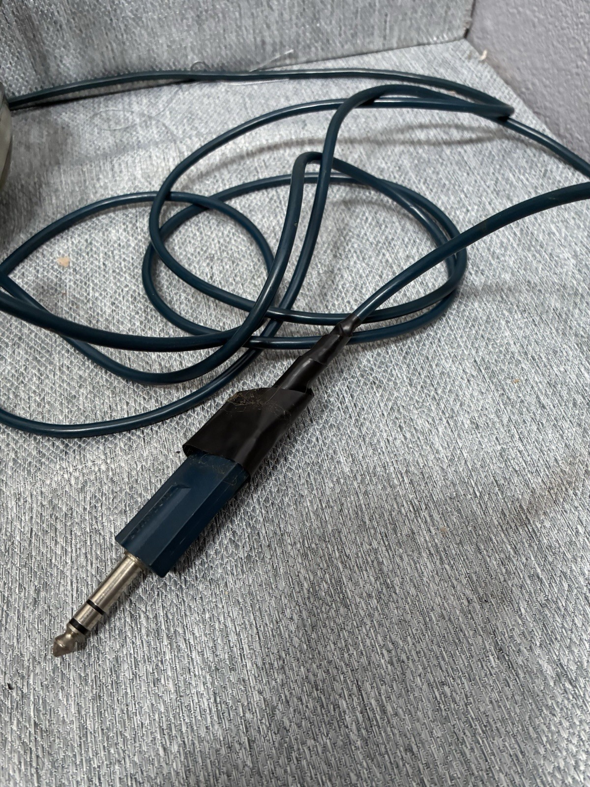 Vintage Stanton Dynaphase Forty Over Ear Headphones 1/4inch Plug Blue Silver
