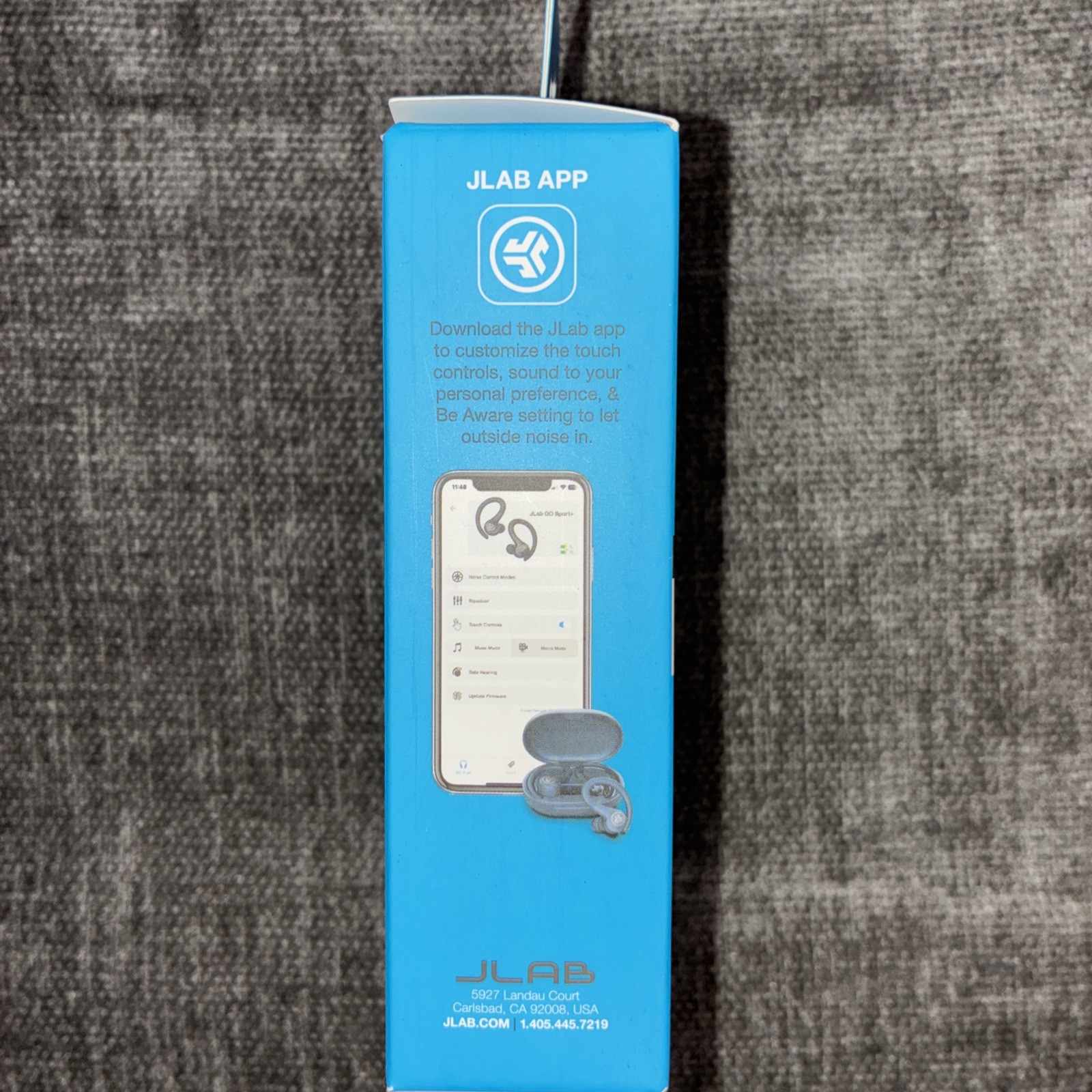 JLab Go Air Sport True Wireless Bluetooth Earbuds with Charging Case – Black