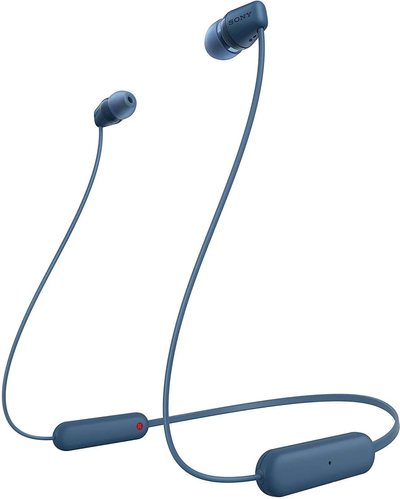 Sony WI-C100 Wireless Earphones Blue 25 Hours Playback Bluetooth