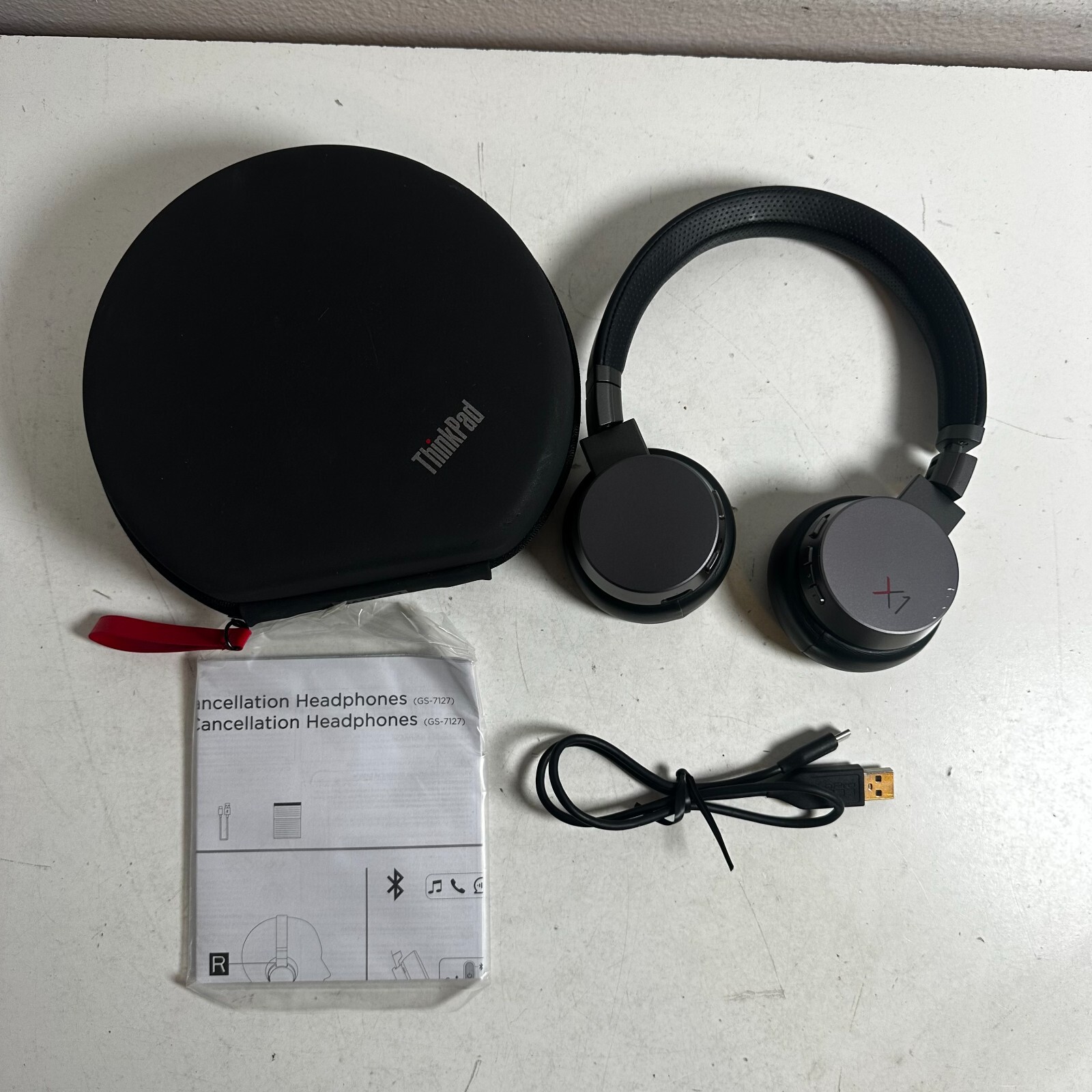 Lenovo ThinkPad X1 Black Active Noise Cancelling On-Ear Wireless Headphones