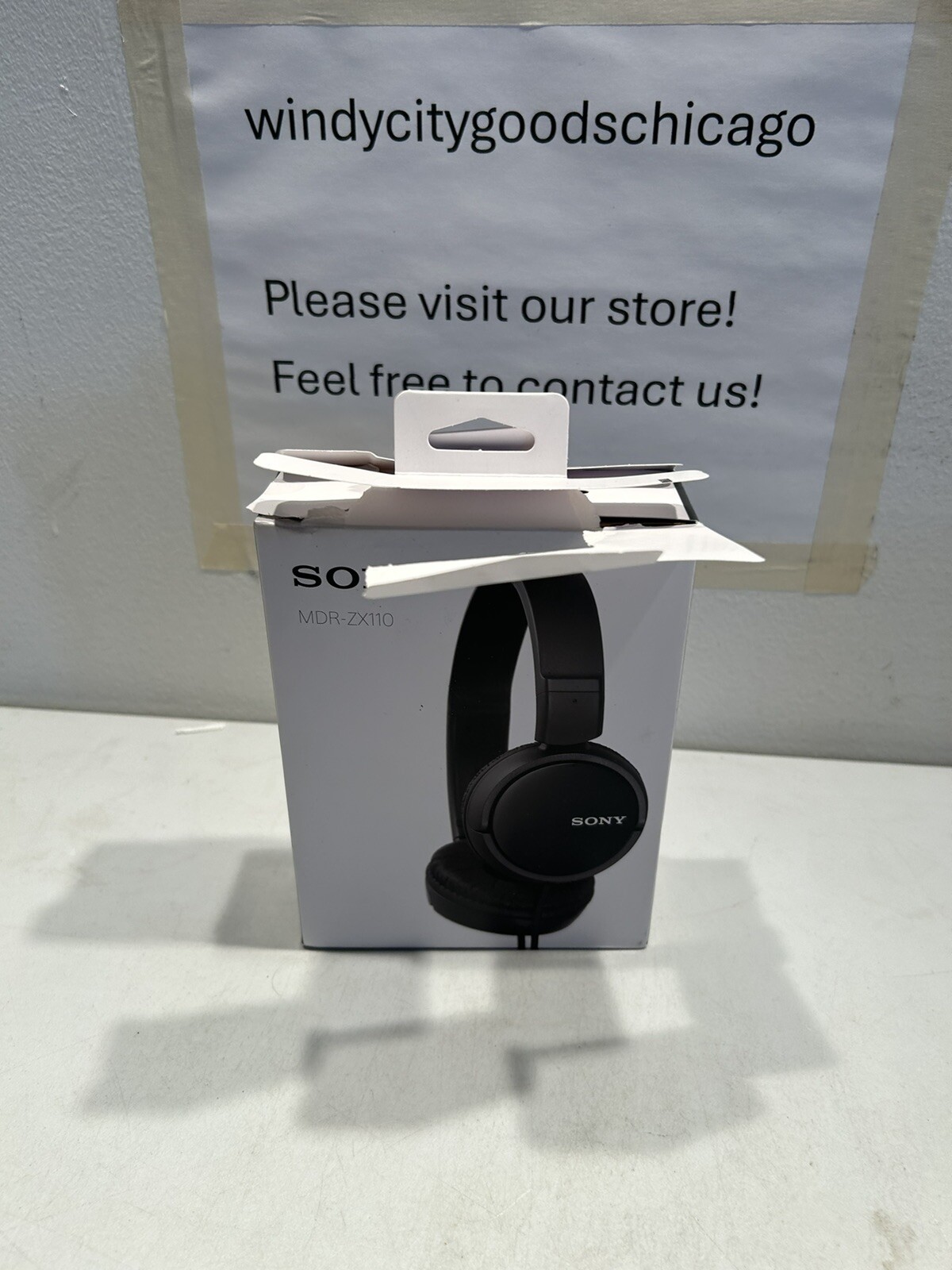 Zx Series Wired On-ear Headphones Black Mdr-zx110 Sony Black Headphones OB