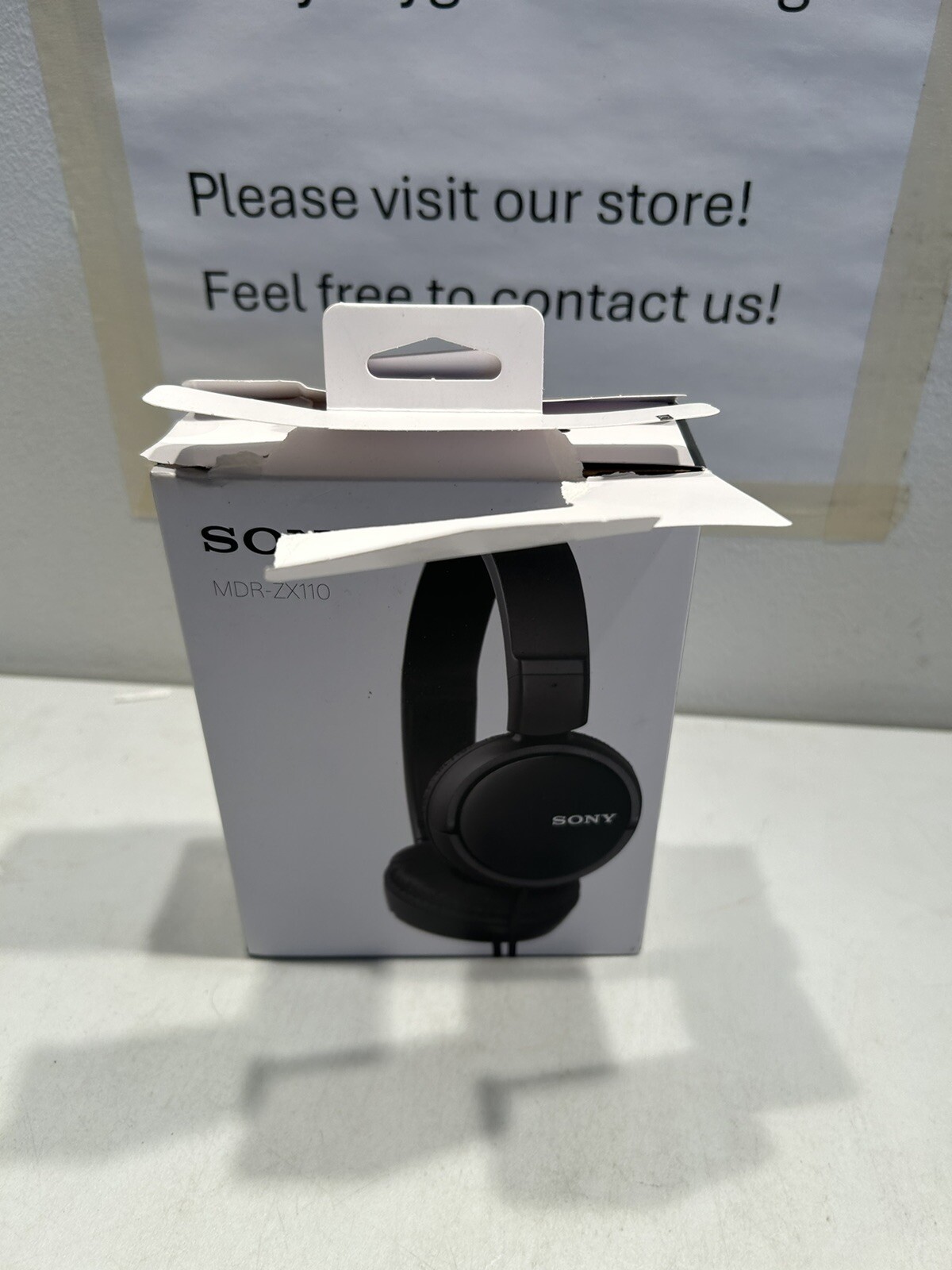 Zx Series Wired On-ear Headphones Black Mdr-zx110 Sony Black Headphones OB