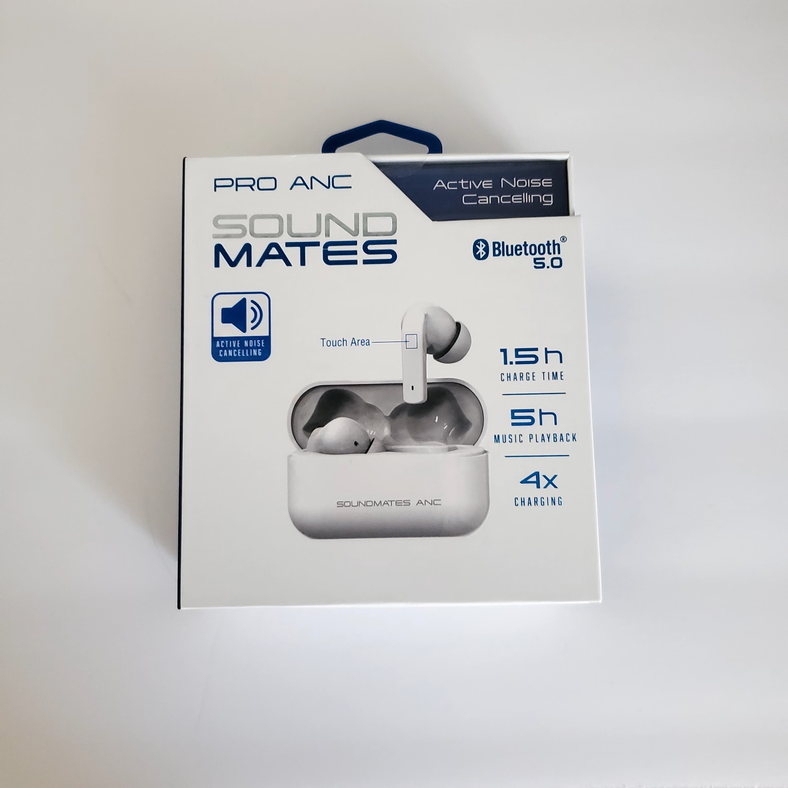 Pro Anc Sound Mates Wireless Earbuds Noise Canceling, Sweat Resist, 5 Hour Music