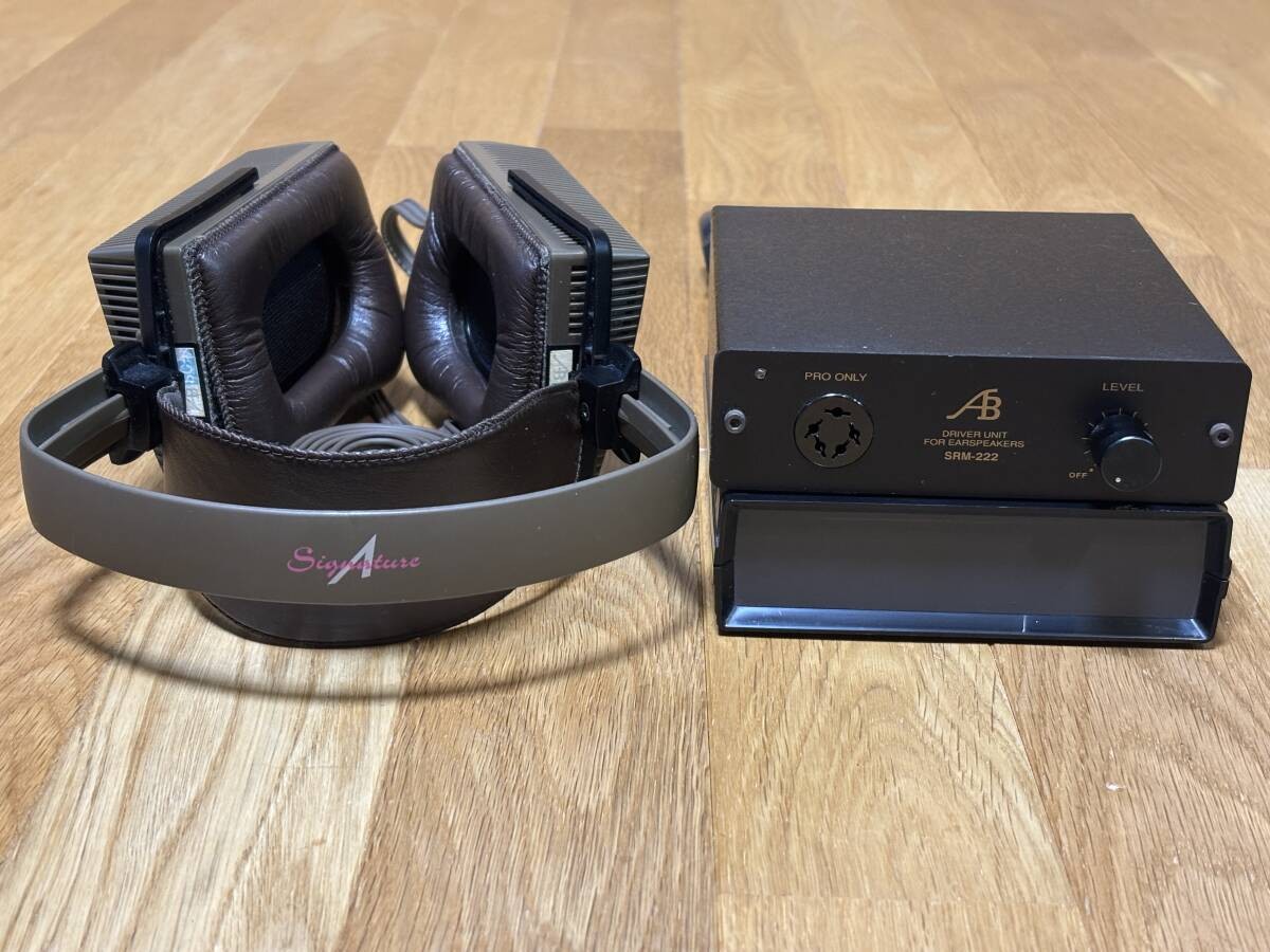 STAX SRM-222 AIRBOW SR SC-1 Earspeakers & Driver Unit w/ Power Supply MG01 3.0