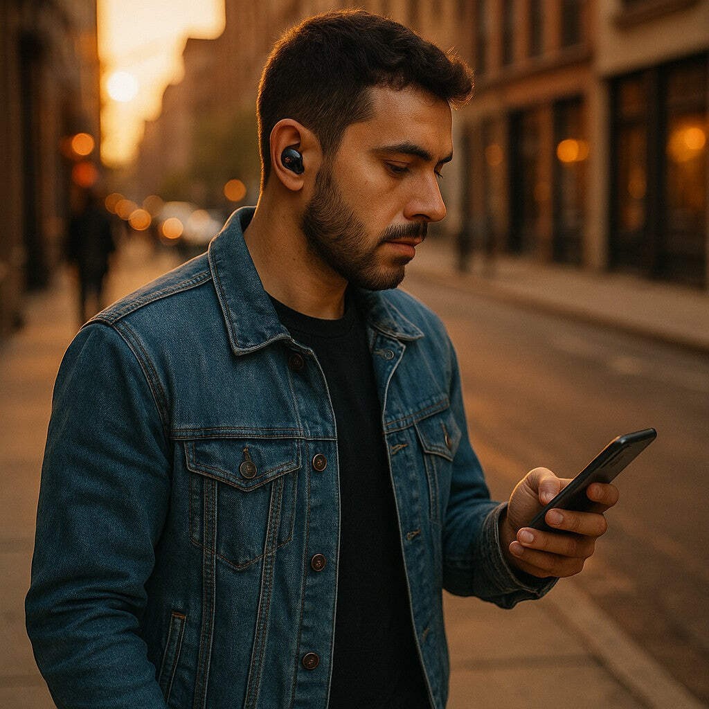 TOZO E1 True Wireless Stereo Earbuds In-Ear Bluetooth TWS Pebble Case