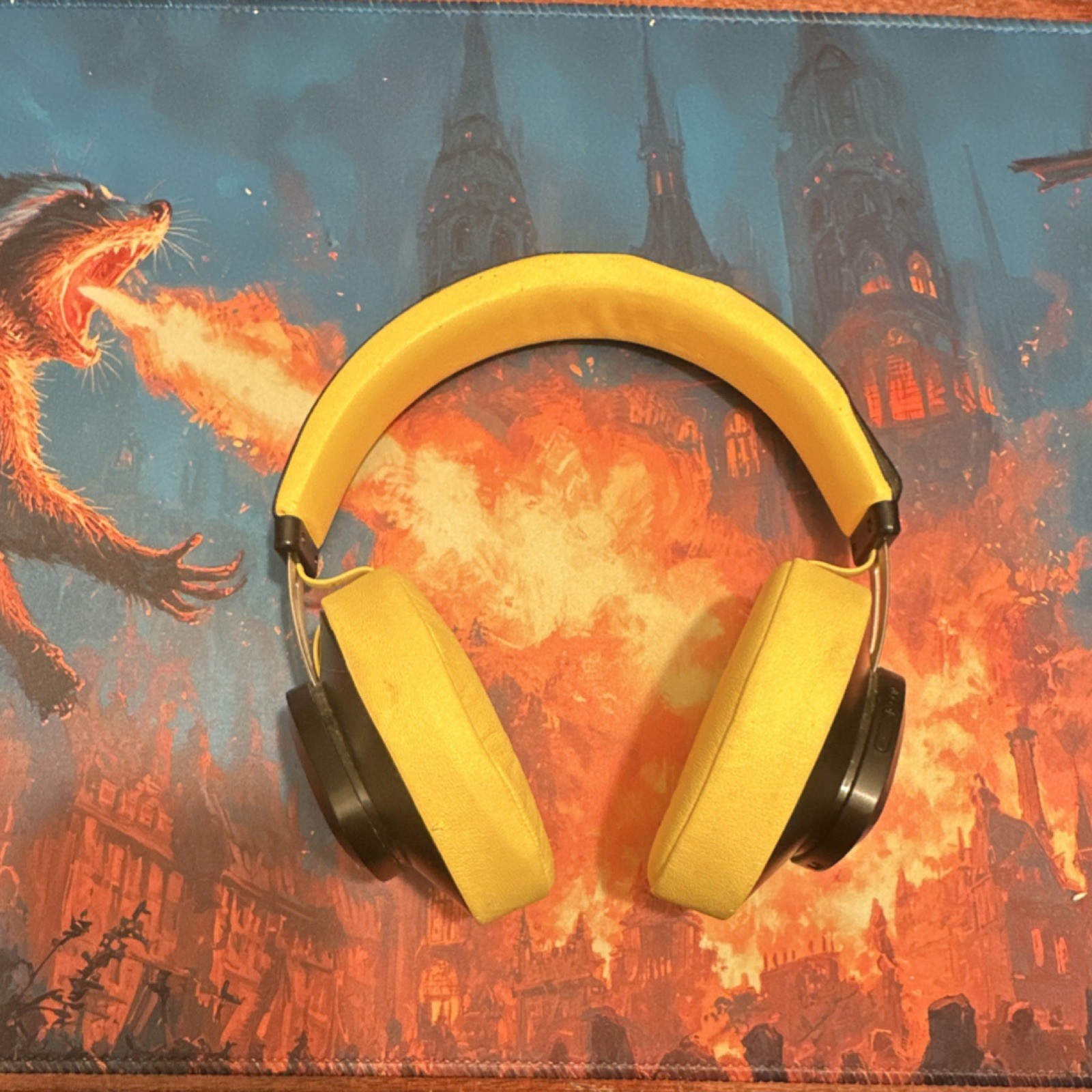 Bluedio Turbine Yellow/Black Headband Double Ear-Cup Over-Ear Headphones