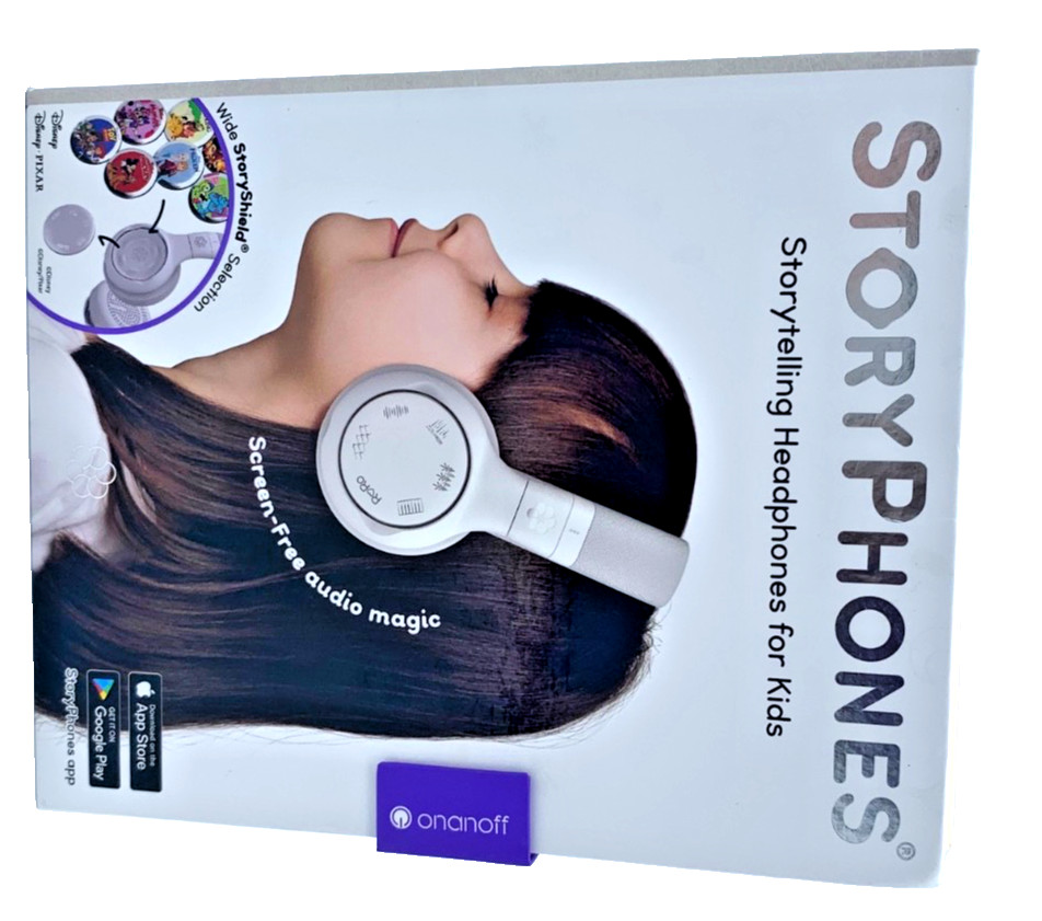 StoryPhones Kid’s Storytelling Headphones W/Bluetooth Wireless White New In Box