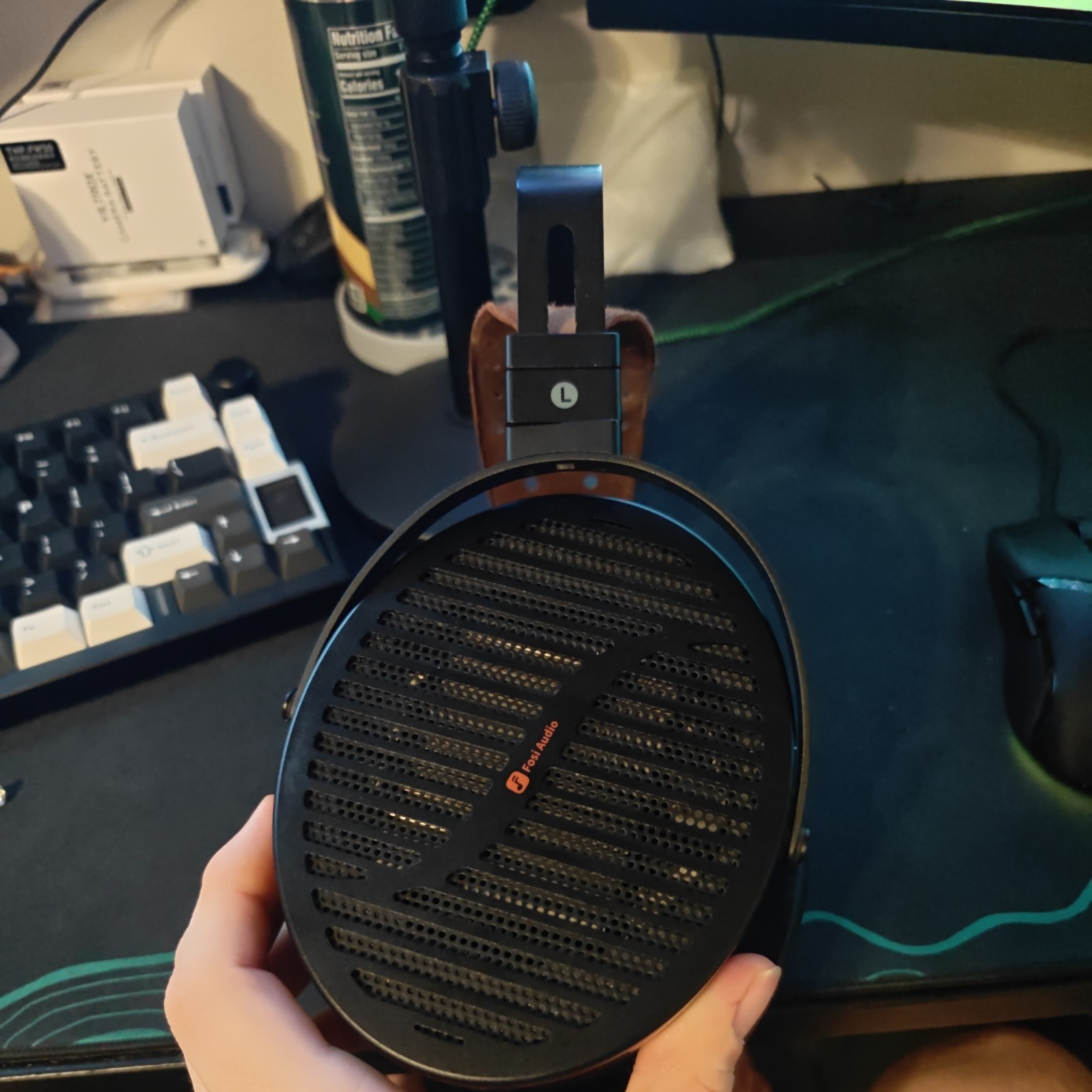 Fosi Audio i5 Open-Back Planar Magnetic Headphones Metal & Walnut Wood