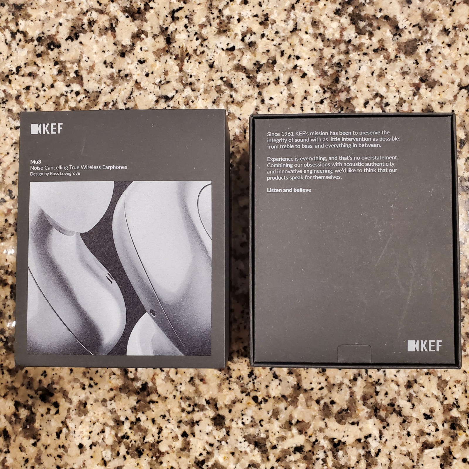 KEF Mu3 Noise Cancelling True Wireless Earphones (Charcoal)