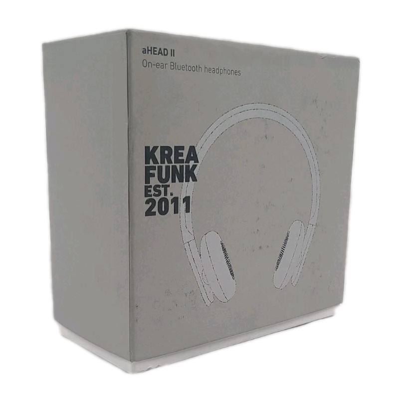 KREA FUNK aHEAD 2 On-Ear Bluetooth Headphones/ White/ Brand New Sealed