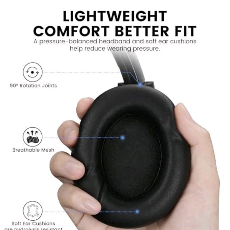 1Mii Y8+ Noise Cancelling Headphones Bluetooth Wireless LDAC Hi-Res Audio New