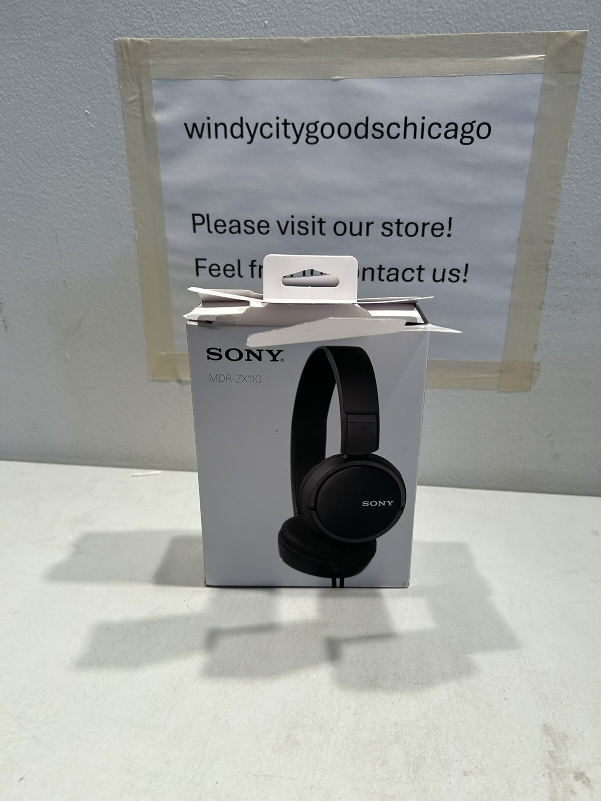 Zx Series Wired On-ear Headphones Black Mdr-zx110 Sony Black Headphones OB