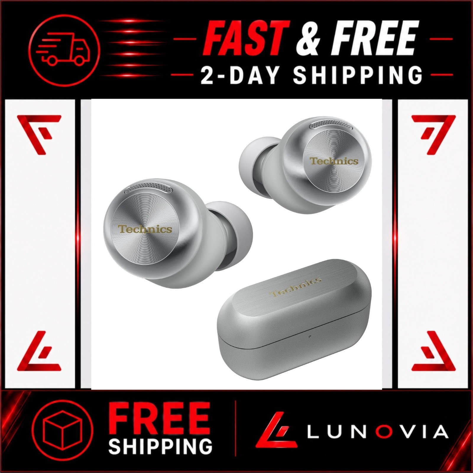 Technics EAH-AZ100-S Wireless Earbuds, Dolby Atmos, Adaptive Noise Cancelling