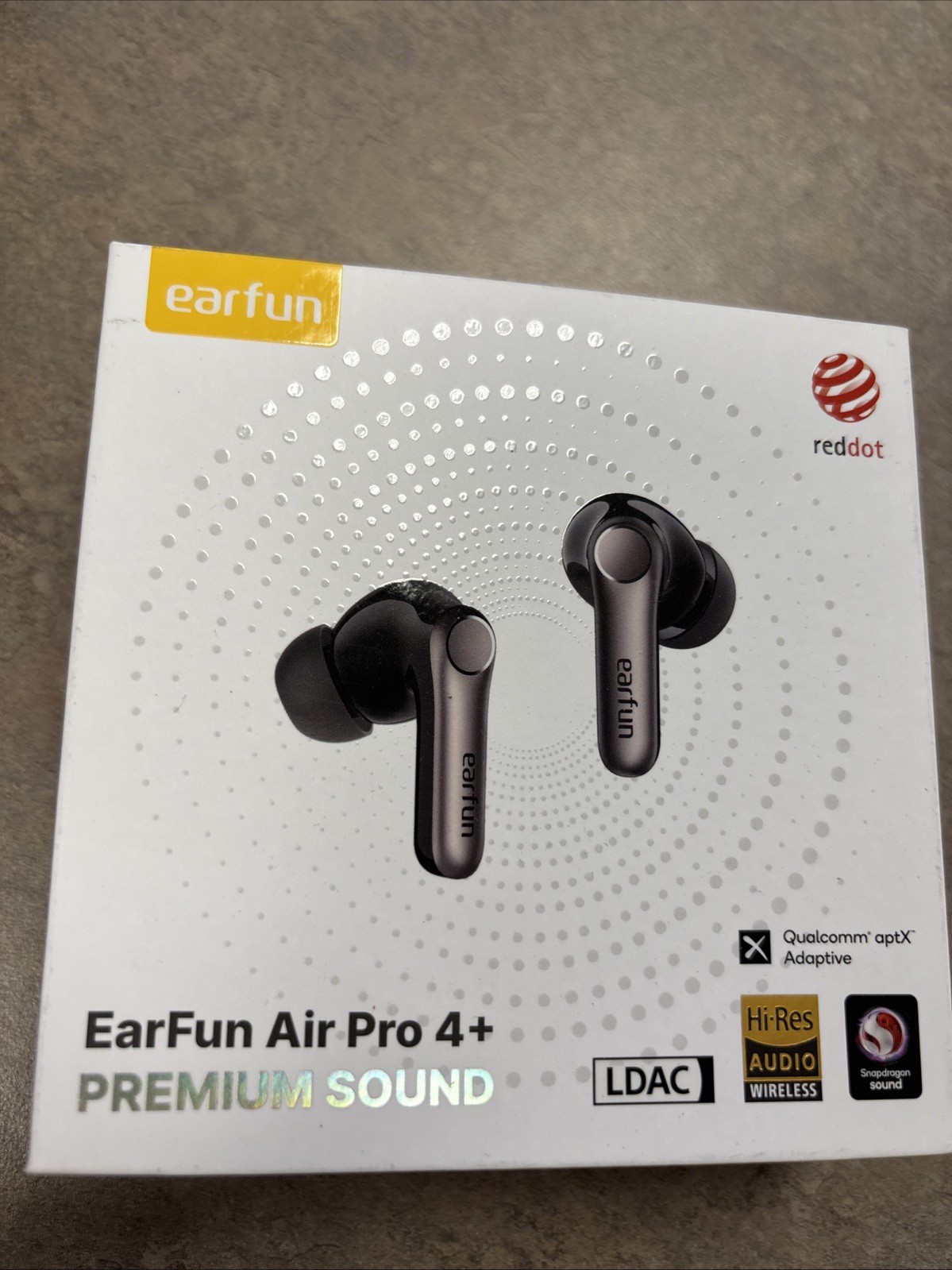 EarFun Air Pro 4+ Wireless Earbuds Hi‑Res LDAC aptX Adaptive Black OPEN BOX