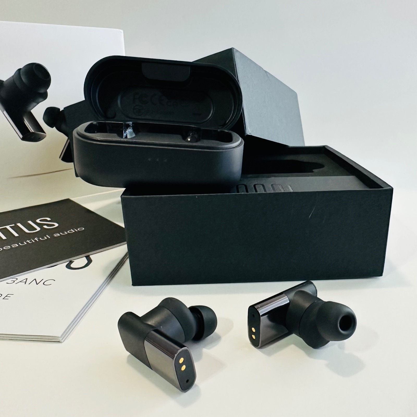 STATUS BETWEEN 3ANC Onix Wireless Earbuds IPX-5 Noise Canceling (Open Box))