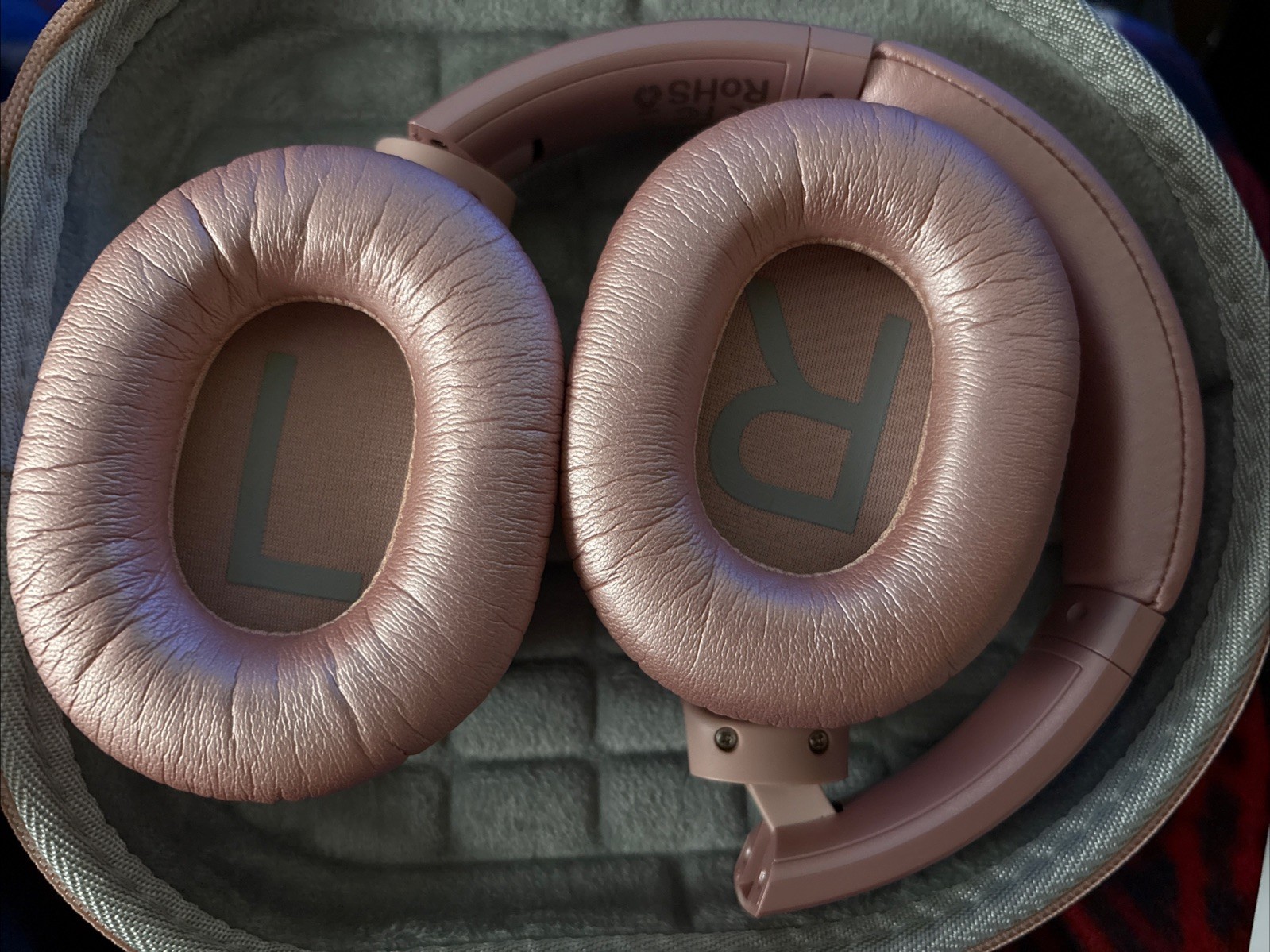 ZIHNIC PN9 Active NoiseCancelling Wireless Bluetooth Headphones & Case Rose Gold