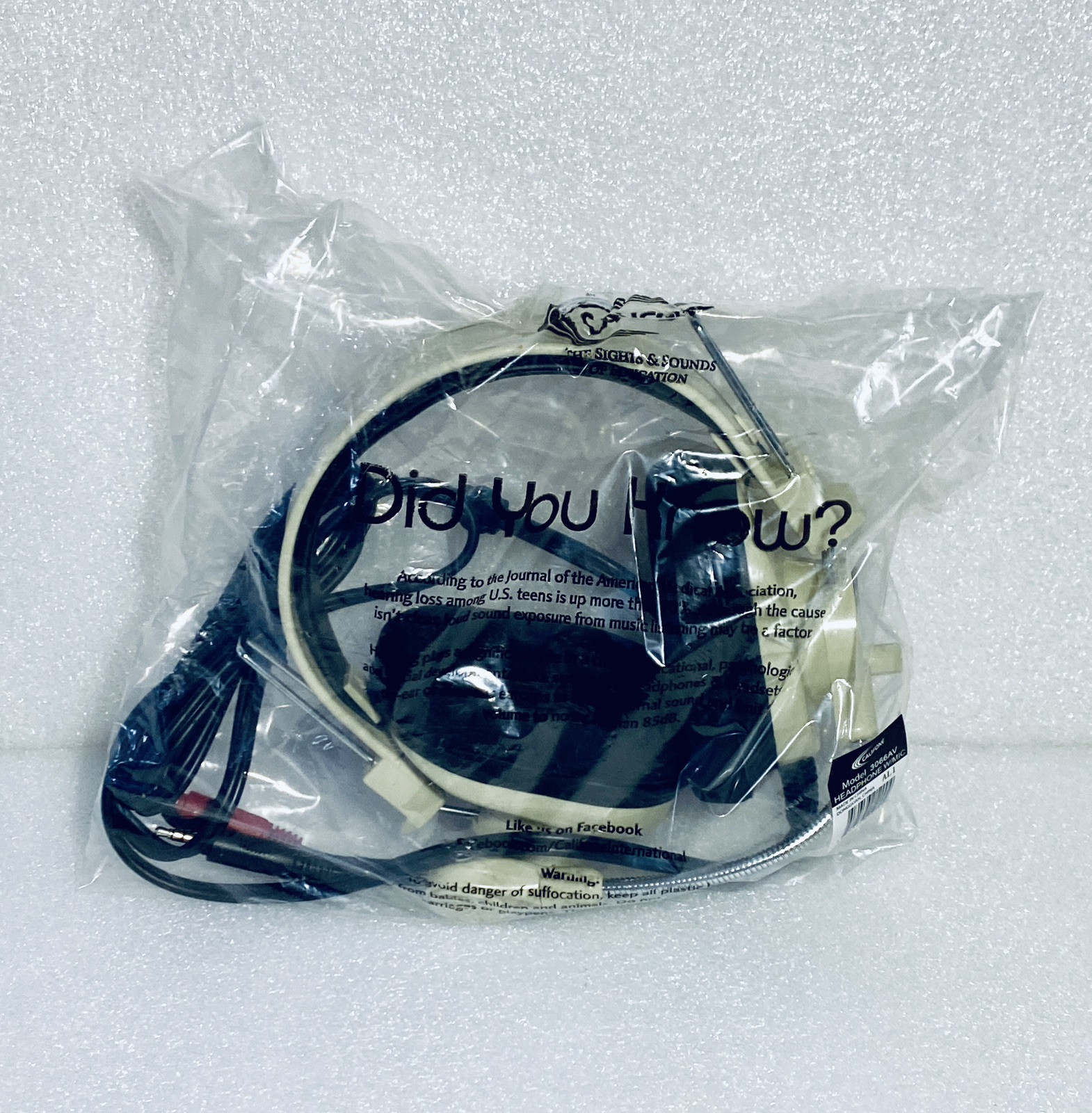 lot of 2 New-Califone 3066AV 3.5mm Wired Over-The-Head Multimedia Stereo Headset