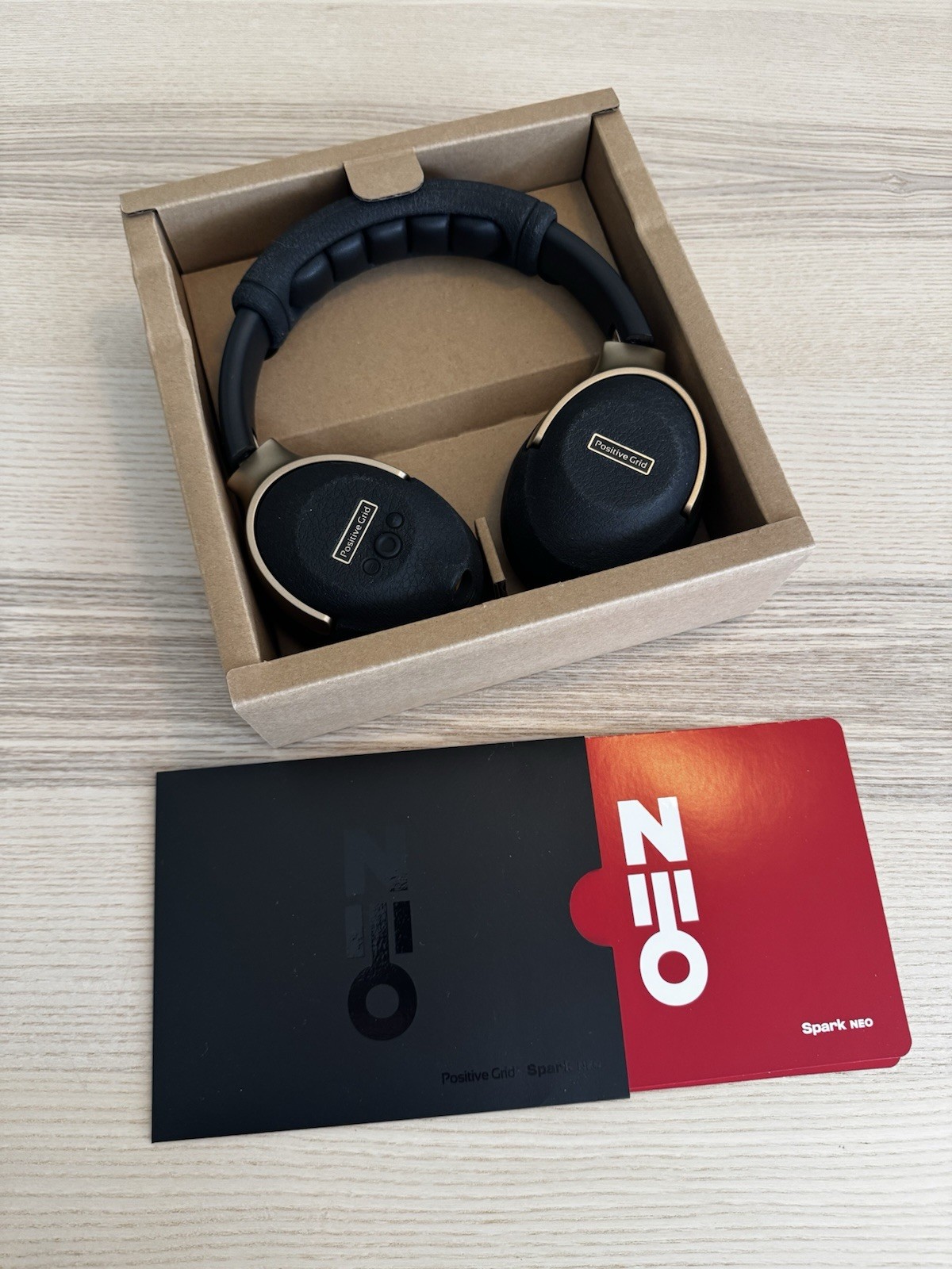Positive Grid Spark NEO Wireless Over-Ear Headphones w/ Mic Black/Gold