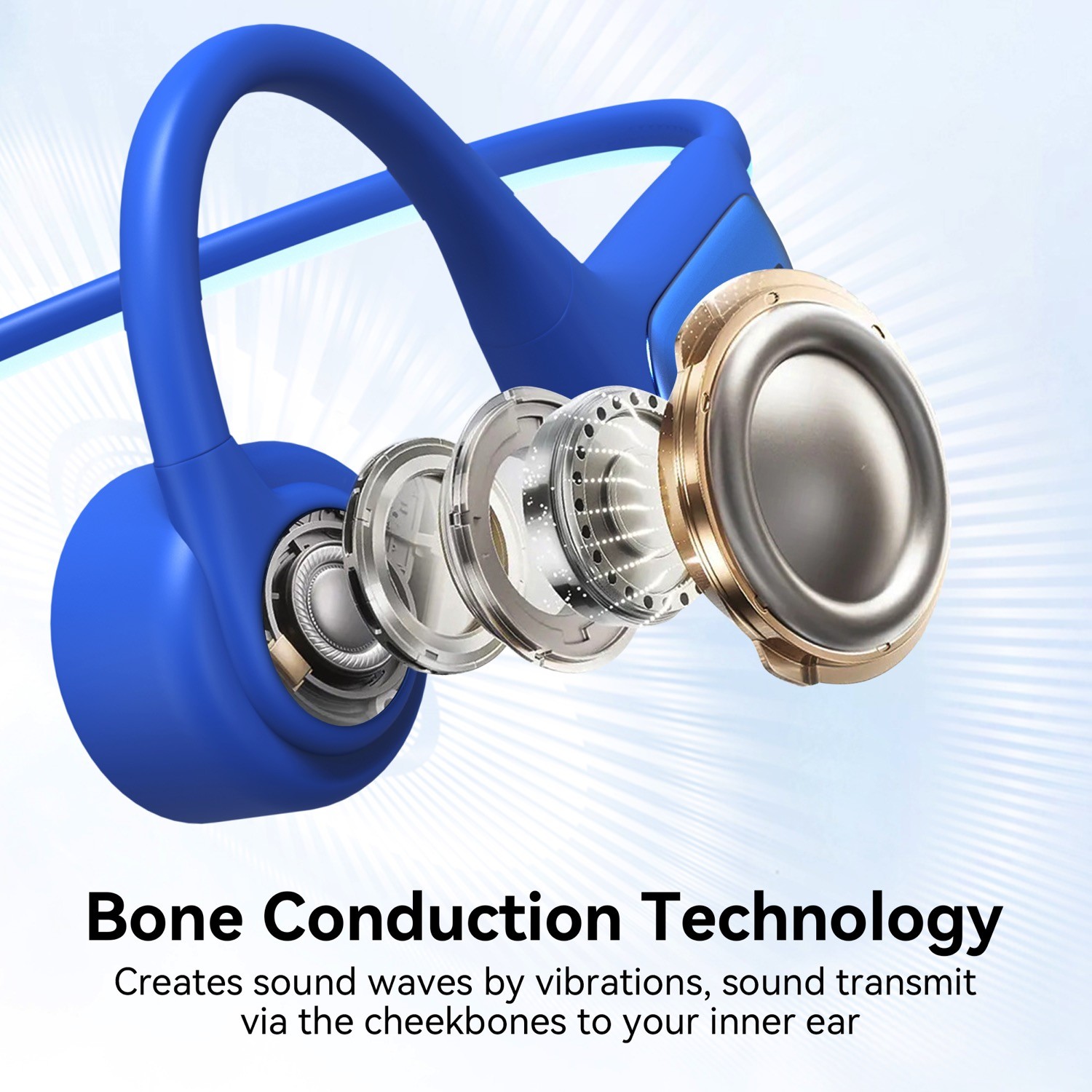 Kimhost Bone Conduction Headphone Bluetooth 32G MP3 Player IPX8 Swimming Earbuds