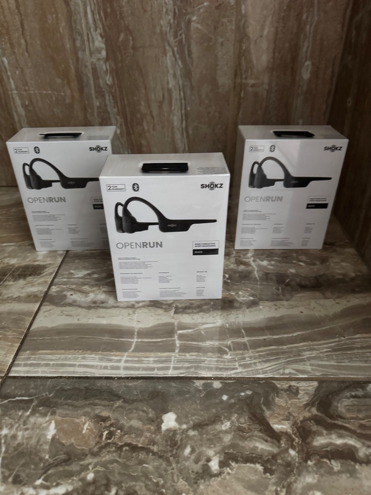 SHOKZ OpenRun Bone Conduction Open-Ear Bluetooth Sport Headphones S803 Black