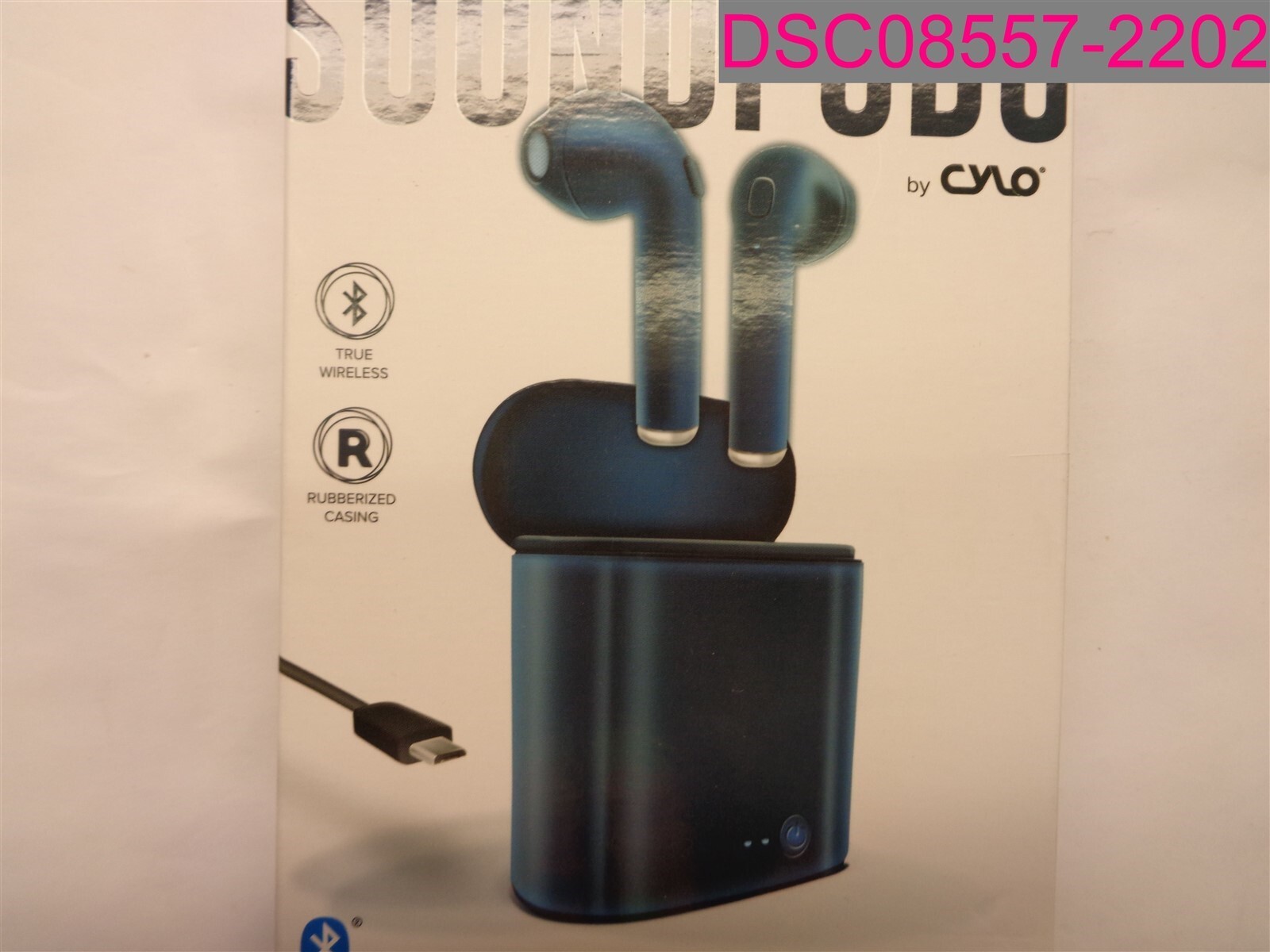 CYLO Sound Pods Bluetooth Earbuds w/ Charging Case Navy Blue CY-4356