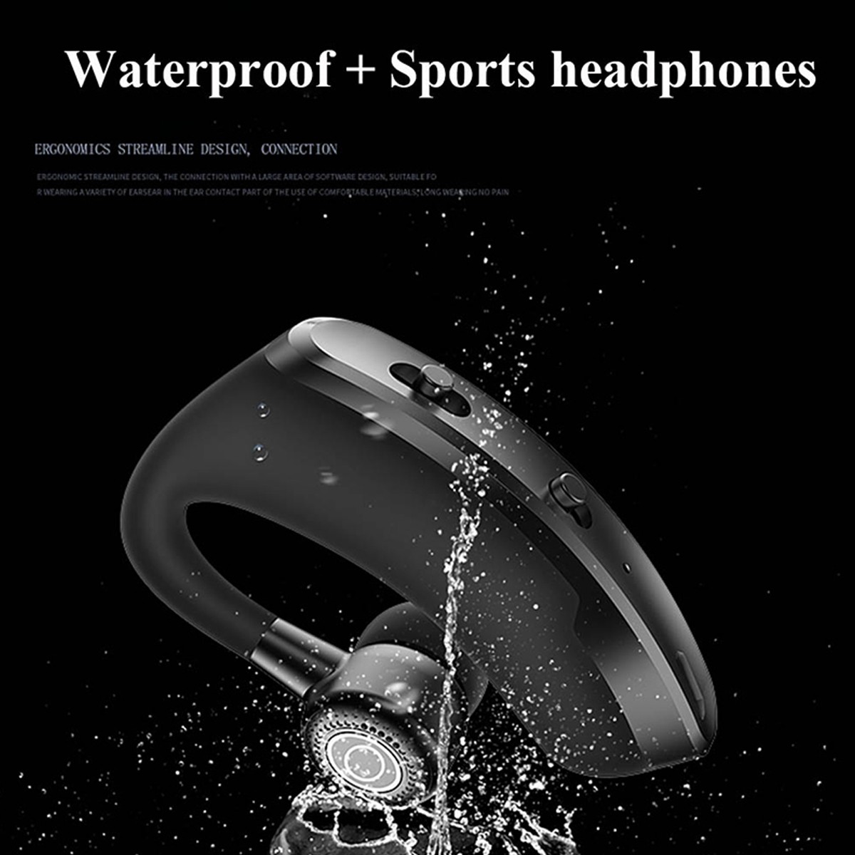 ​Wireless Bluetooth 5.2 Earpiece 2800Hrs Standby 12Hrs Talk Lightweight 15g New