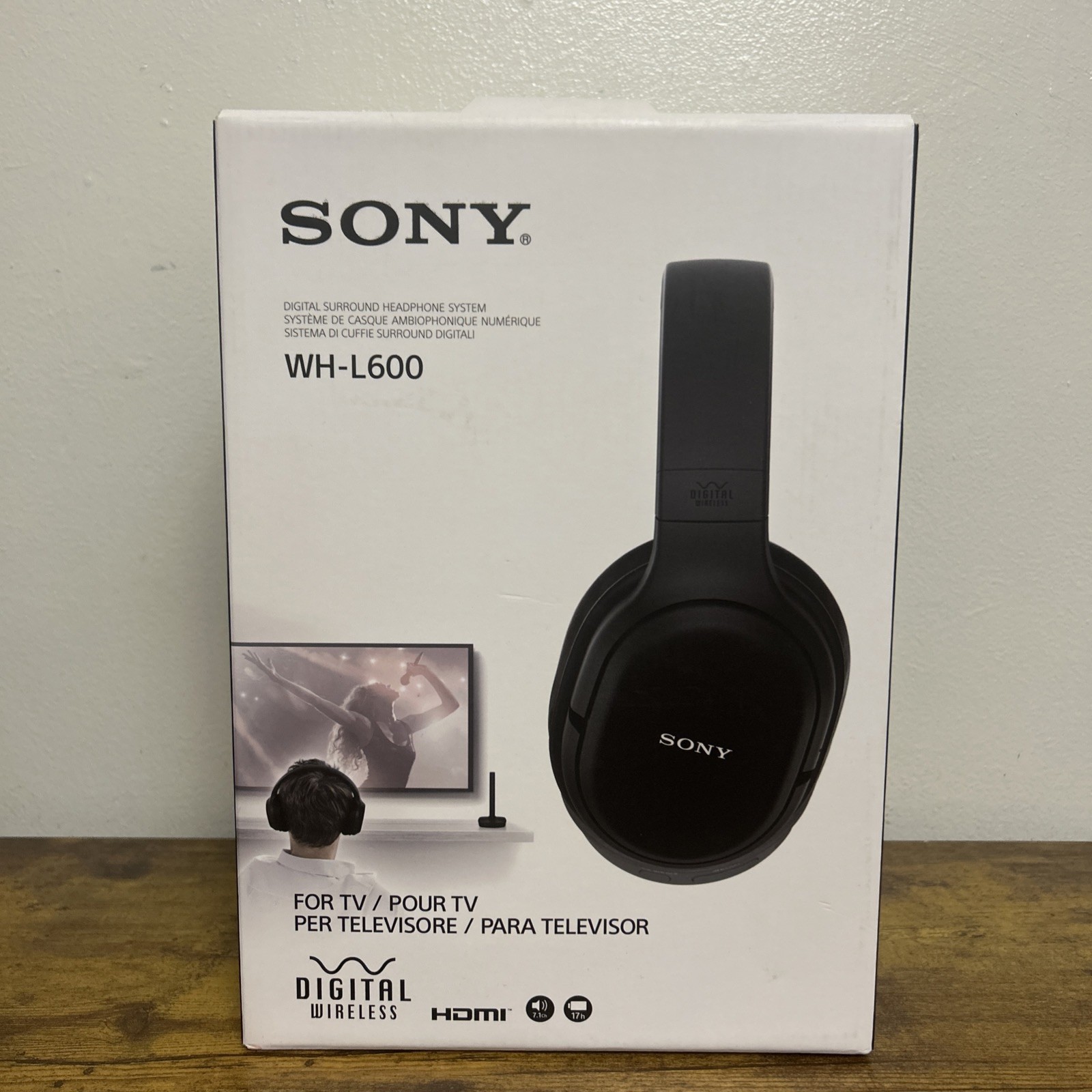 Sony WH-L600 Digital Surround Wireless Headphones Black Brand New Read!