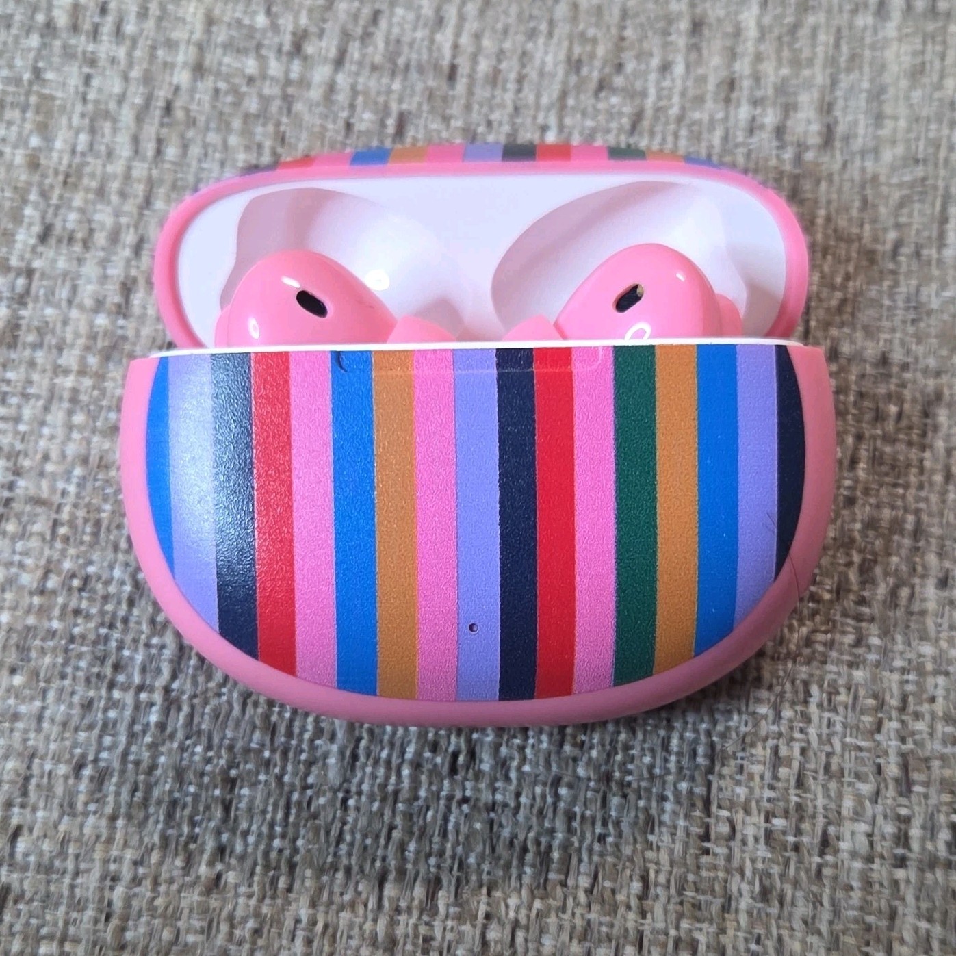 Happy Plugs Pink Multicolor Bluetooth Wireless In-Ear Earbuds TW21S457