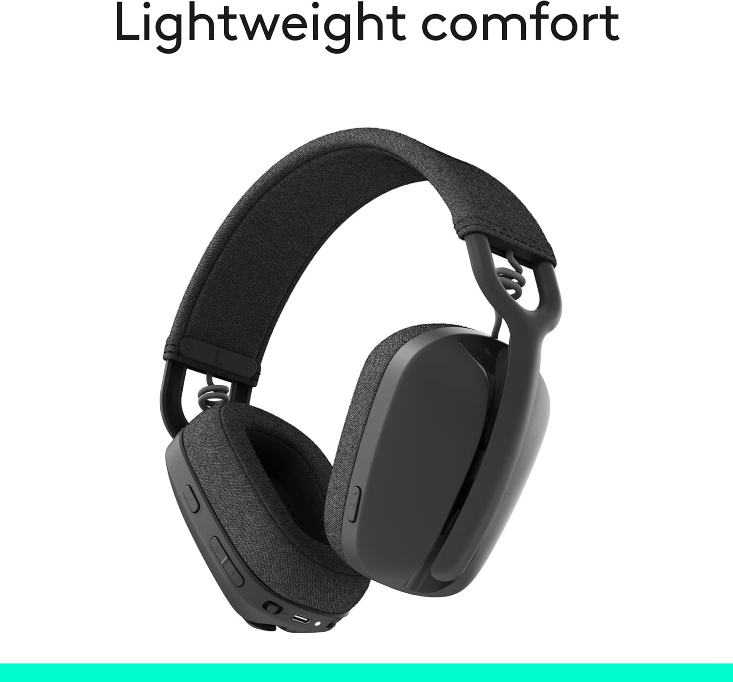 Logitech Zone Vibe 100 Lightweight Wireless Over Ear Headphones Mac/PC Graphite