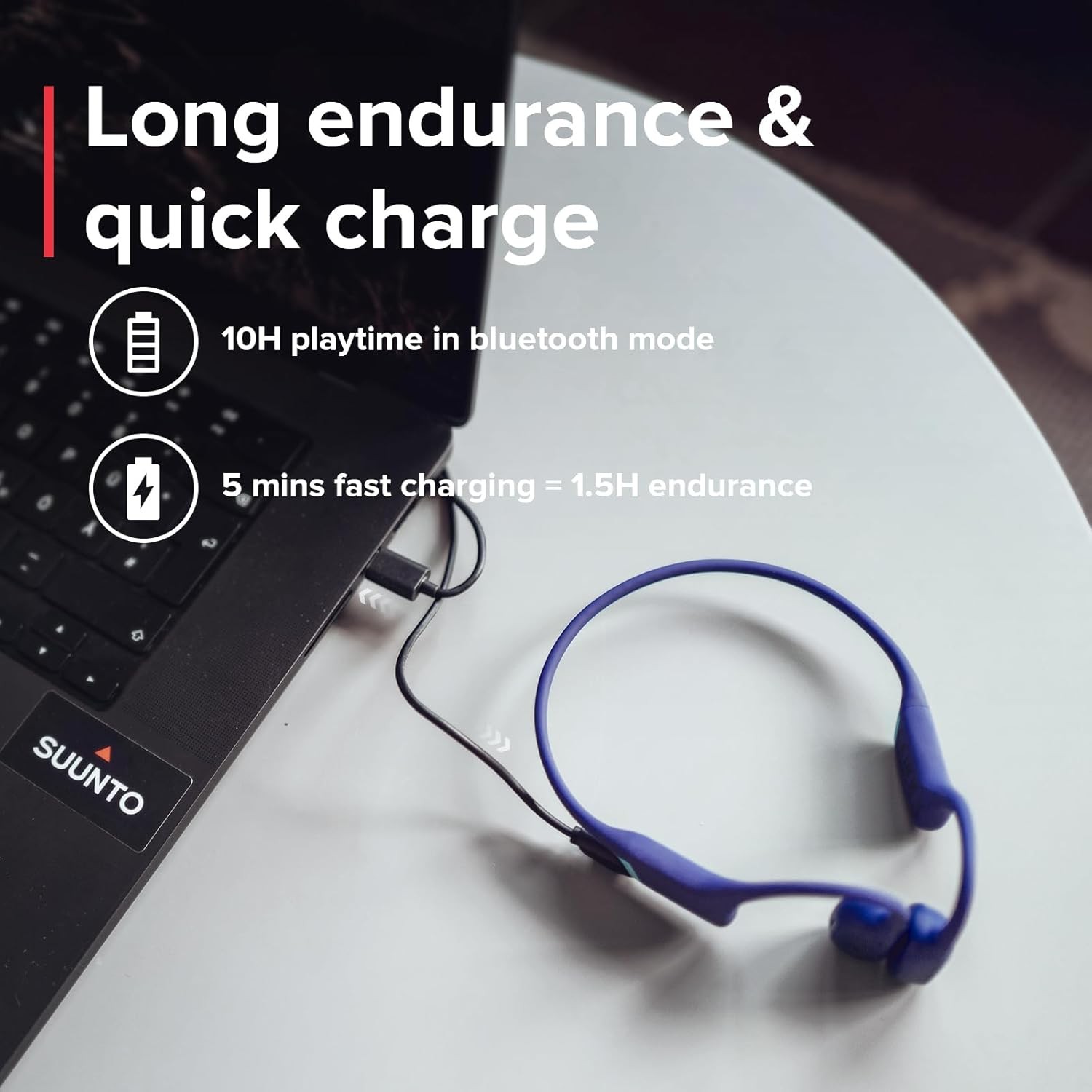 Suunto AQUA LIGHT Bone Conduction Bluetooth Headphones with MP3 Player – Black