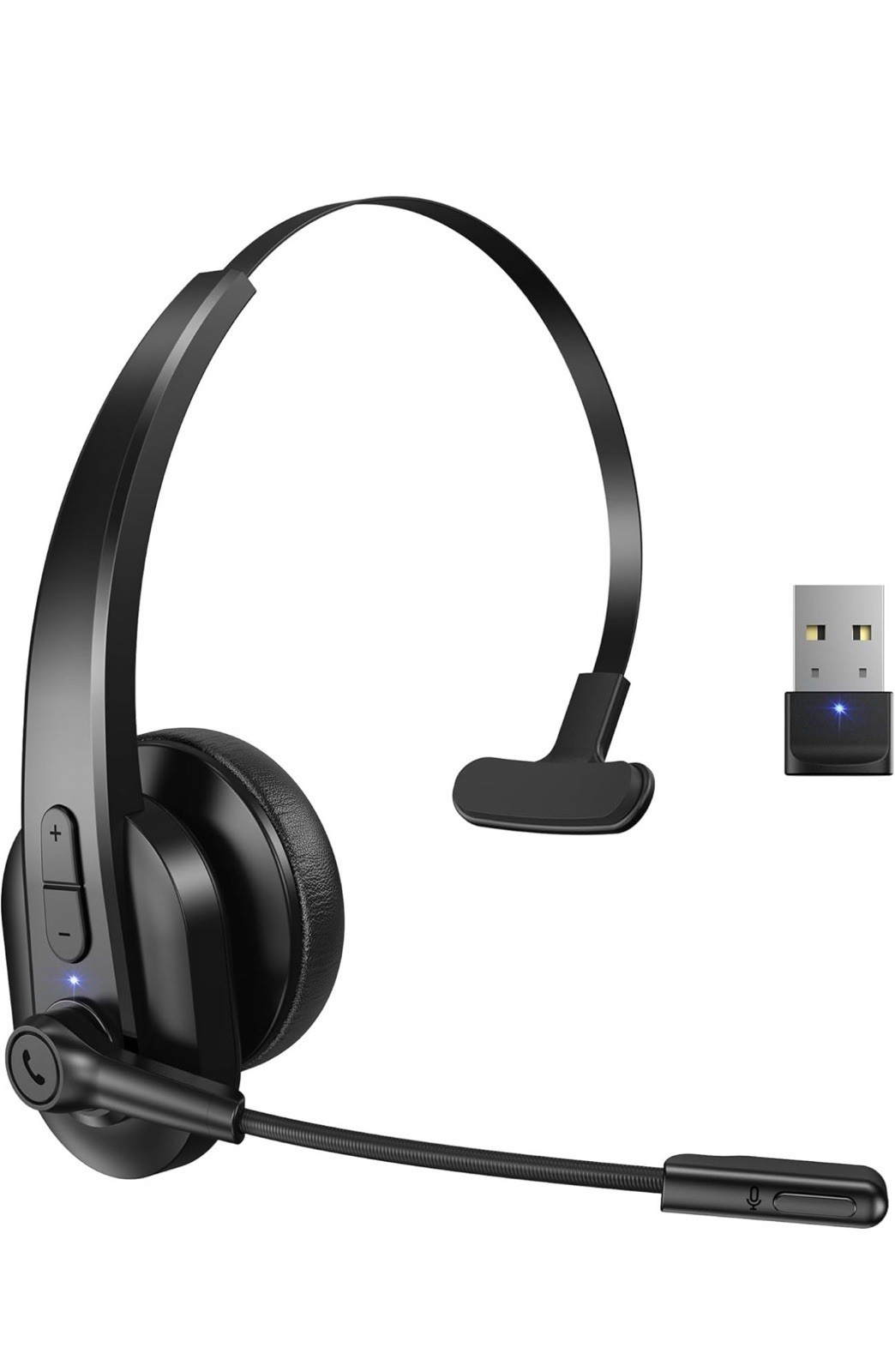 Sarevile Wireless Mono Headset w/ Charging Cable & USB Adapter – Open Box