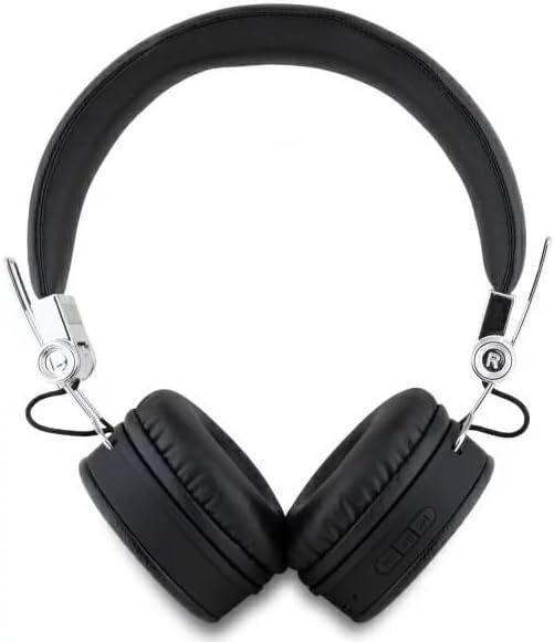 Guess Grained Classic Round Shape Bluetooth On Ear ENC Headphone Black