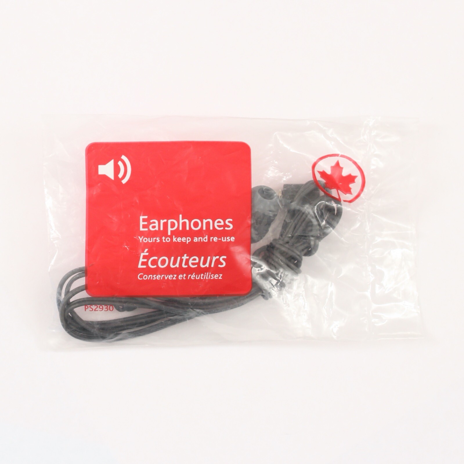 Air Canada 3.5mm In-Ear Airline Headphones Earphones *NEW & SEALED*