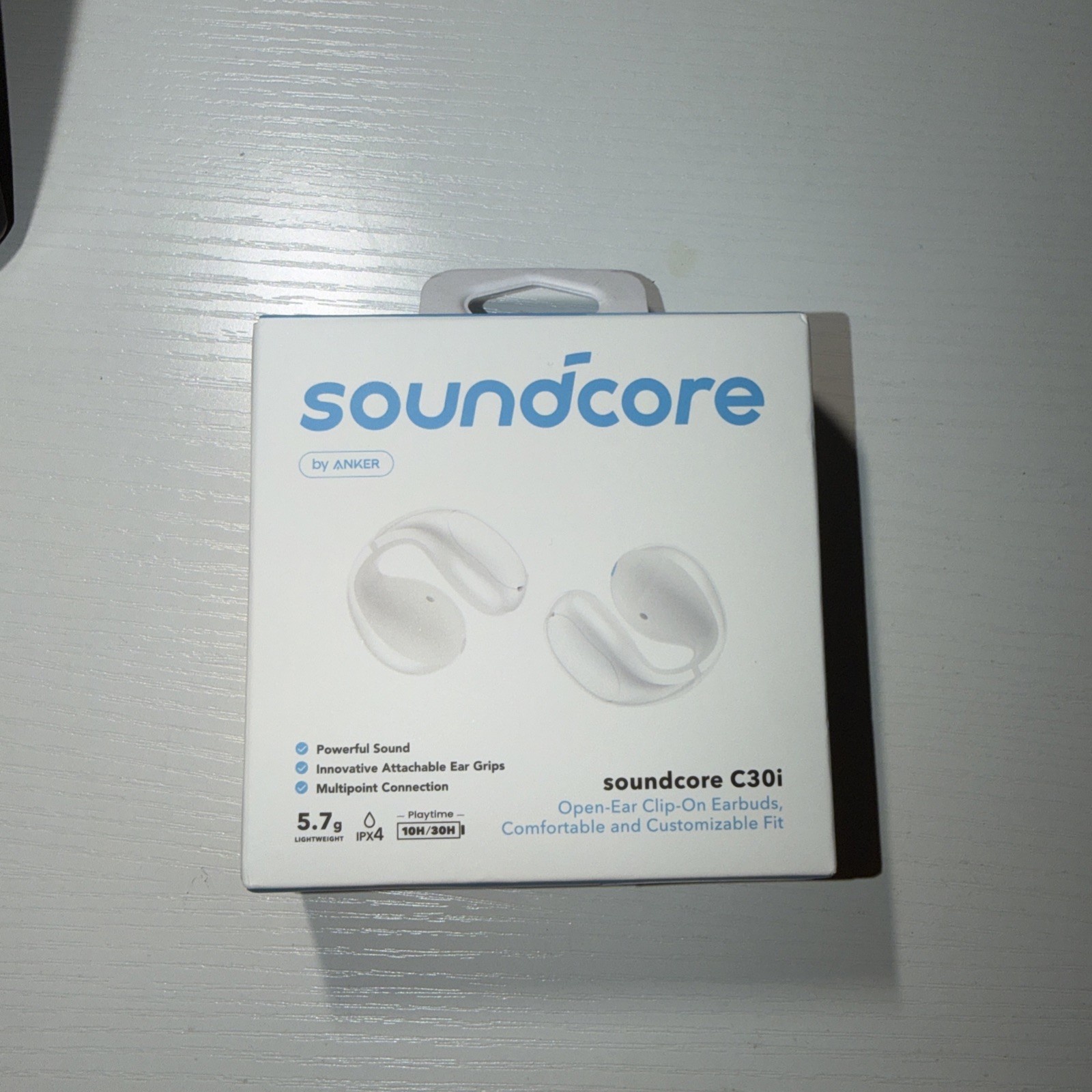 Soundcore C30i Open-Ear Earbuds Clip-On Headphones Comfort 10H/30H Playtime New