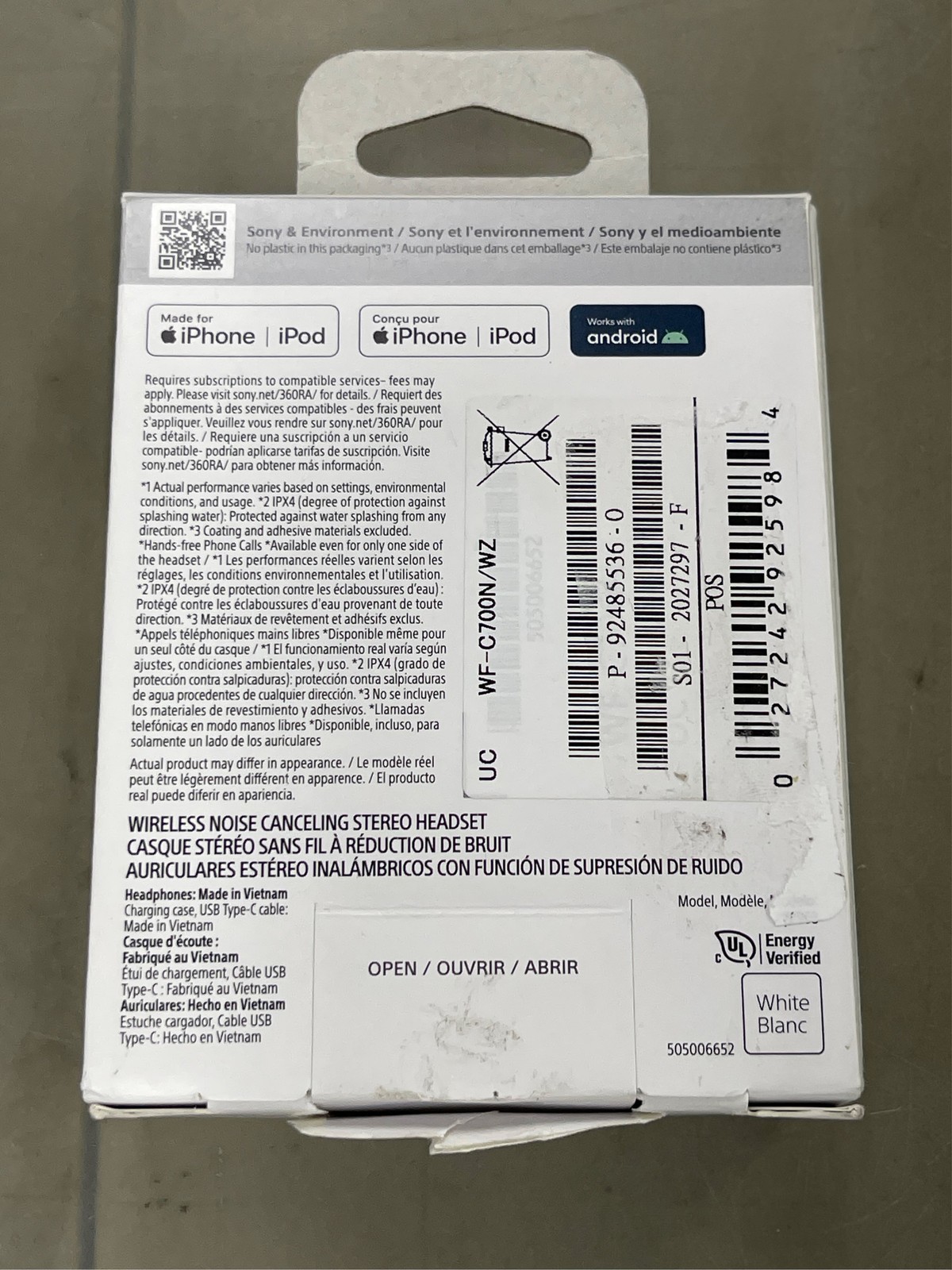 Sony WF-C700N Truly Wireless Noise Canceling in-Ear Bluetooth Earbud Headphones