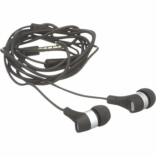Zenith PM1001SEB Stereo Earbuds with Microphone, Black