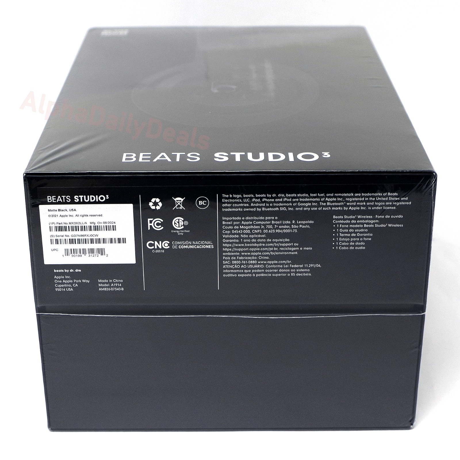 Genuine Beats by Dr Dre Studio3 Wireless Bluetooth Over Ear ANC Headphones Black