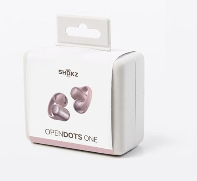 New SHOKZ OpenDots ONE Wireless Open-Ear, Clip-On Earbuds (Pink)