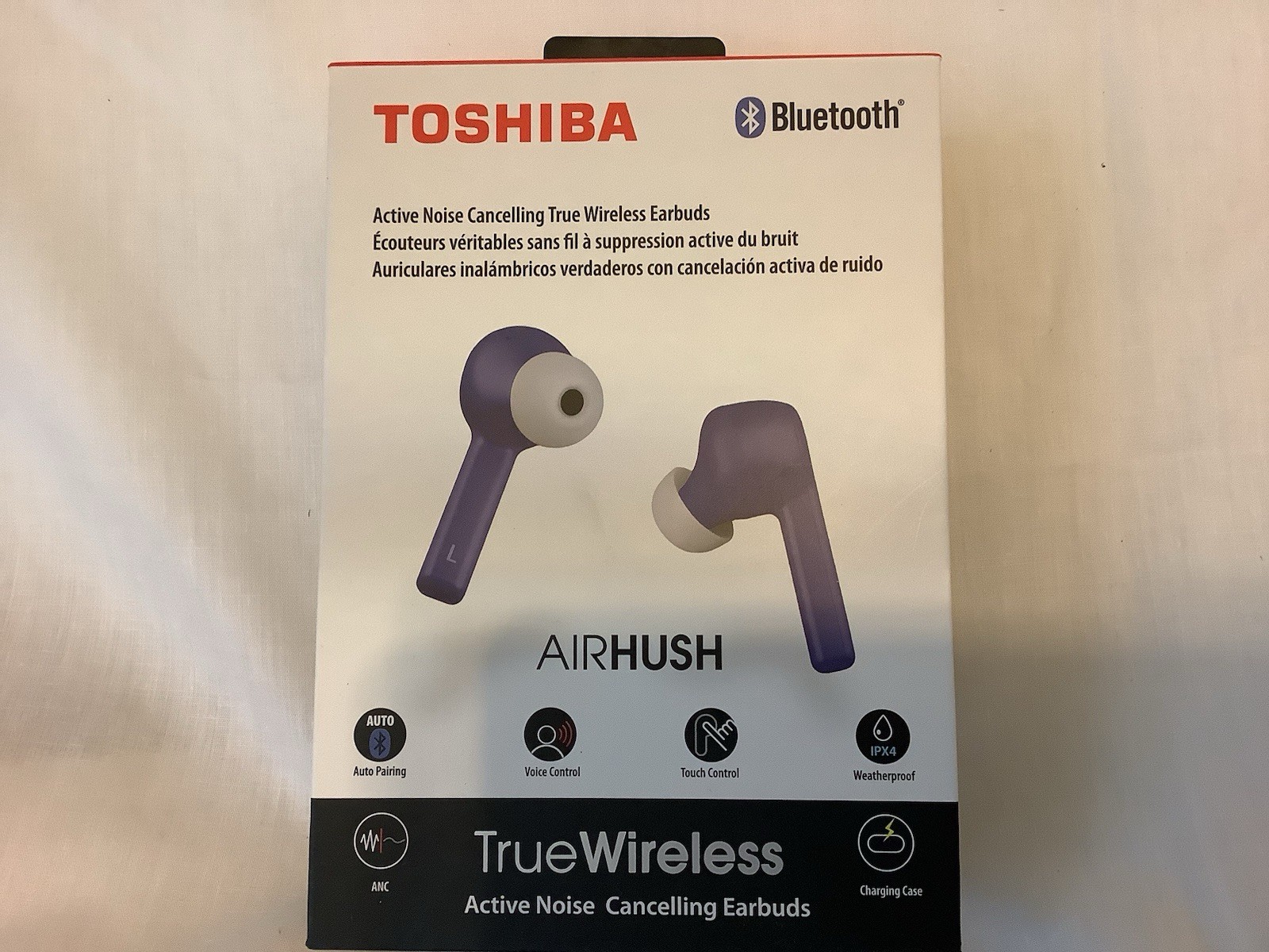 Toshiba Airhush True Wireless Noise Cancelling Earbuds New