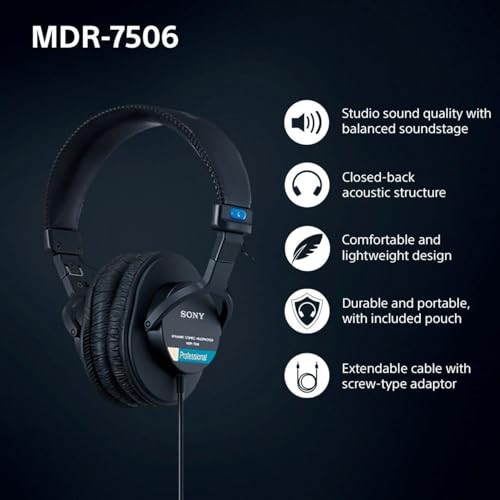 Sony MDR7506 Professional Large Diaphragm Headphone