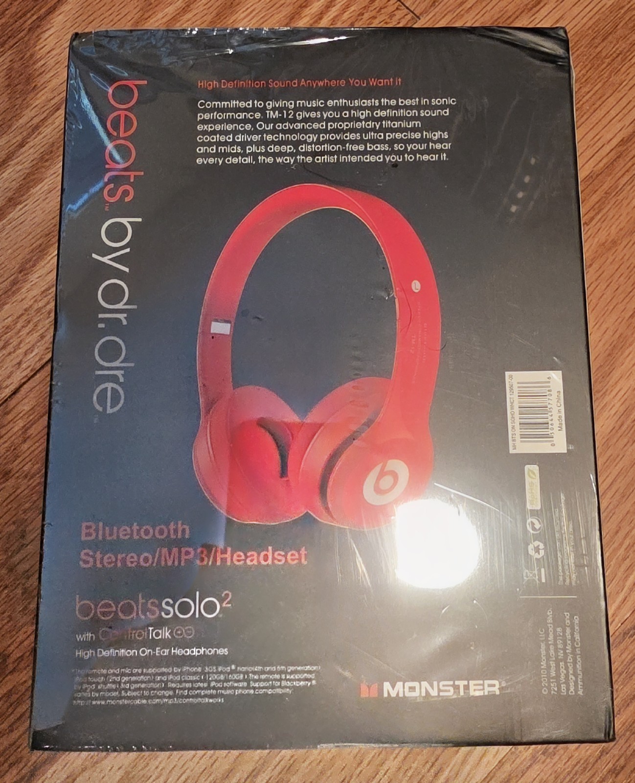 Beats by Dr. Dre Solo2 Wireless On-Ear Headphones (Red) NEW In Sealed Box