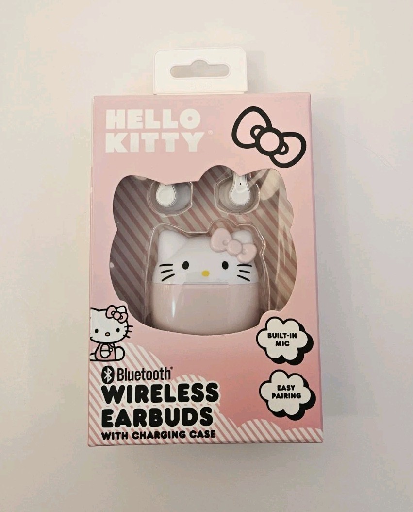 Hello Kitty / Wireless Earbuds With Charging Case (Bluetooth Built-In Mic) 2025
