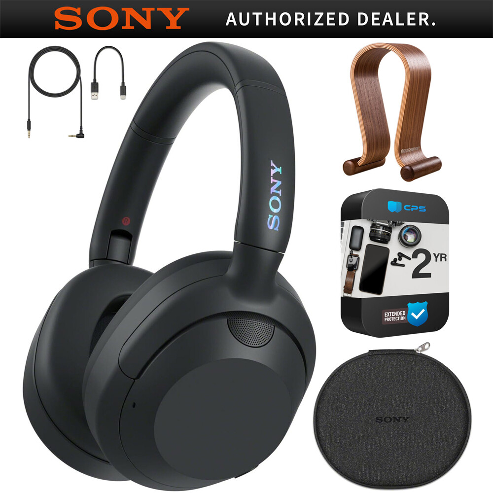 Sony ULT WEAR Wireless Noise Canceling Headphones (Black) Bundle + 2 YR Warranty