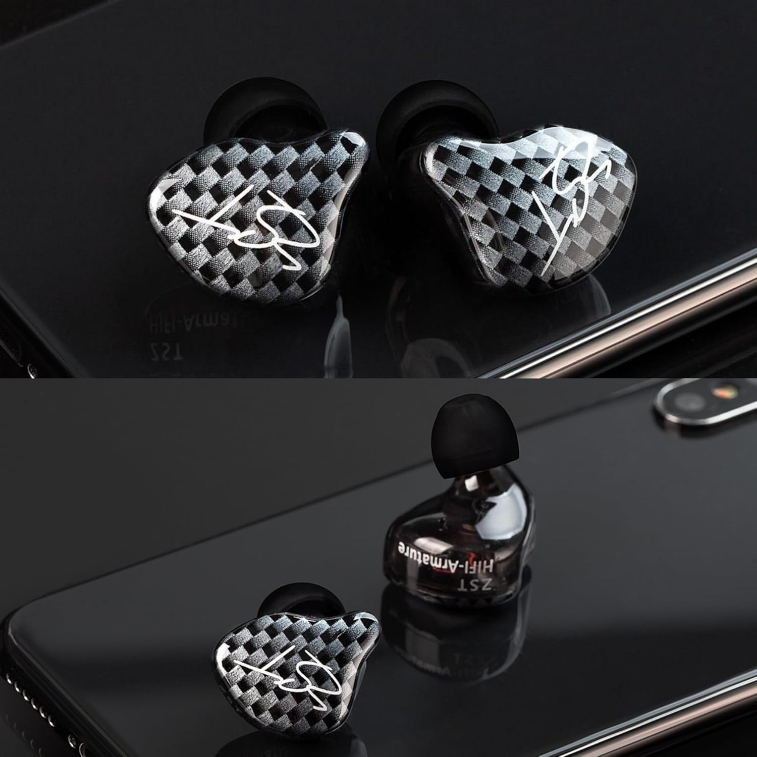 Colorful Hybrid In-Ear Headphones with Sound Isolation & Detachable Cable