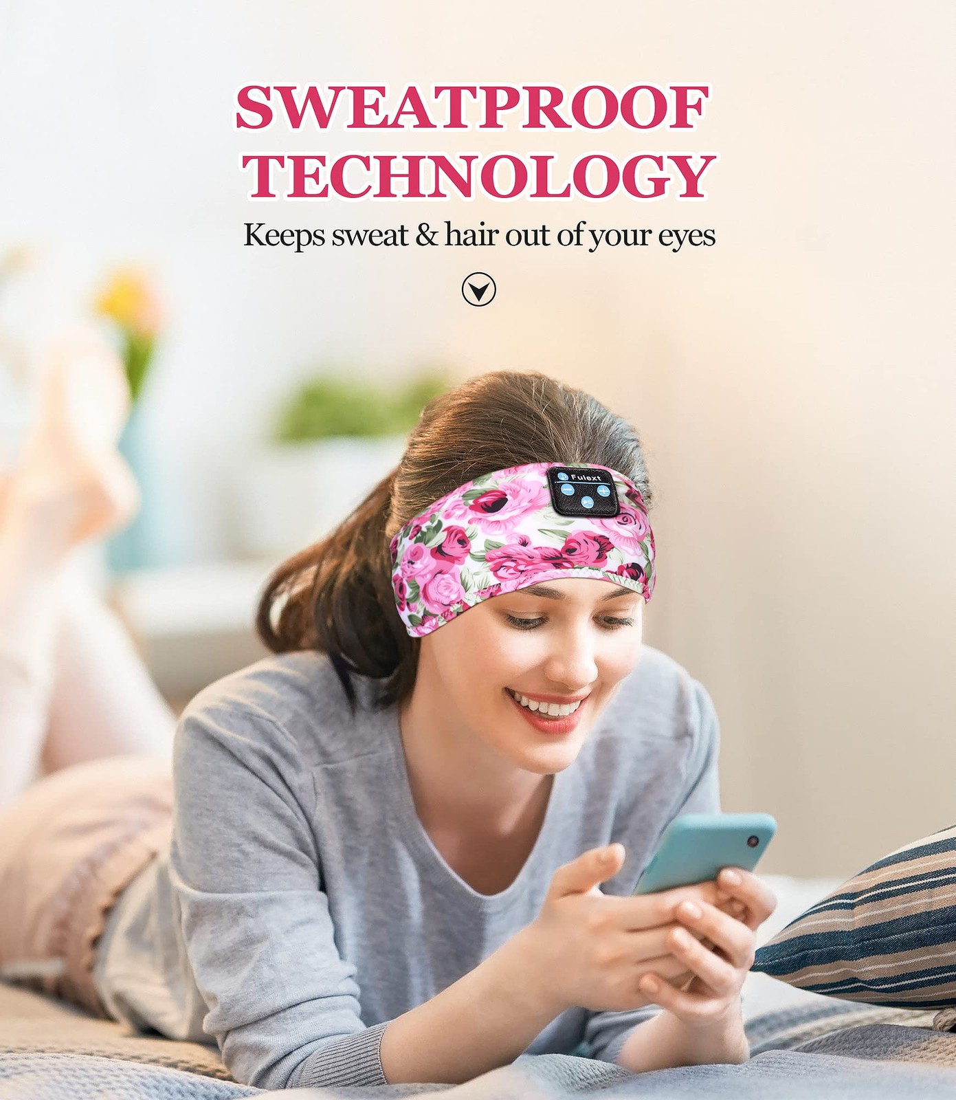 Sleeping Headphones Bluetooth Headband, Unisex-Adults Hairband Sound, Long Pl…