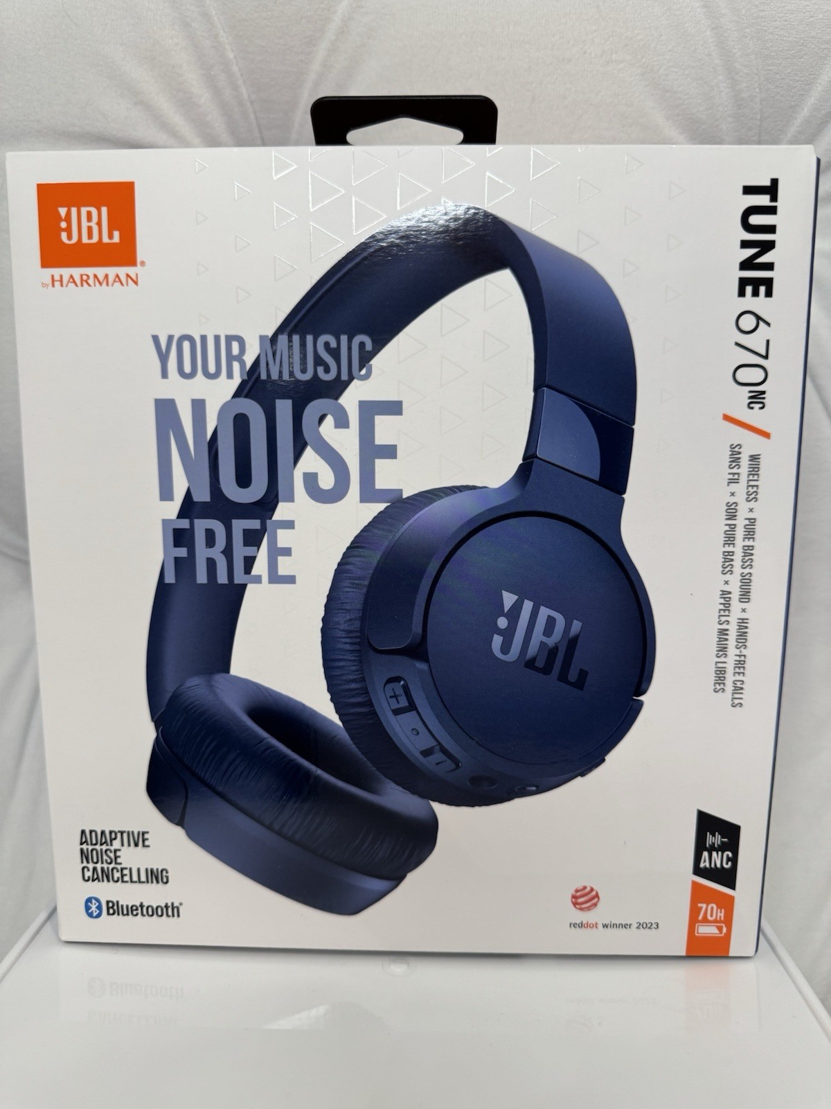 JBL Tune 670NC Wireless Adaptive Noise Cancelling, Hands Free Calls – NEW/SEALED