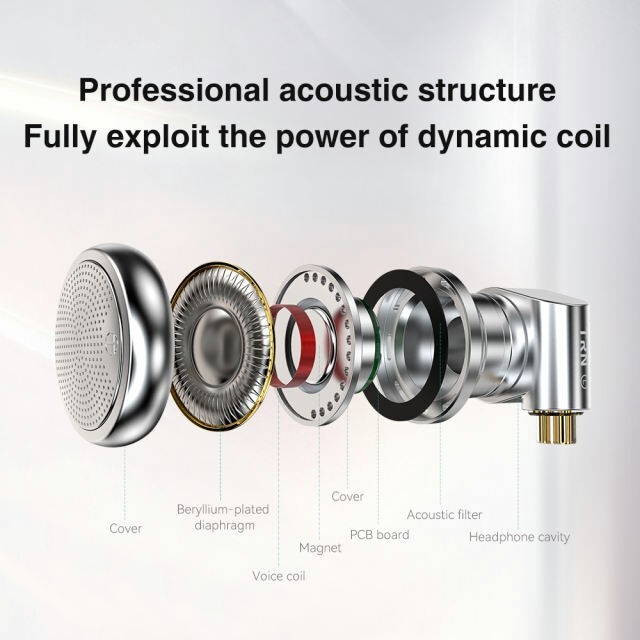 TRN EMX 14.2mm Driver Flat Head Bass Metal In-Ear Earphone Replaceable Cable