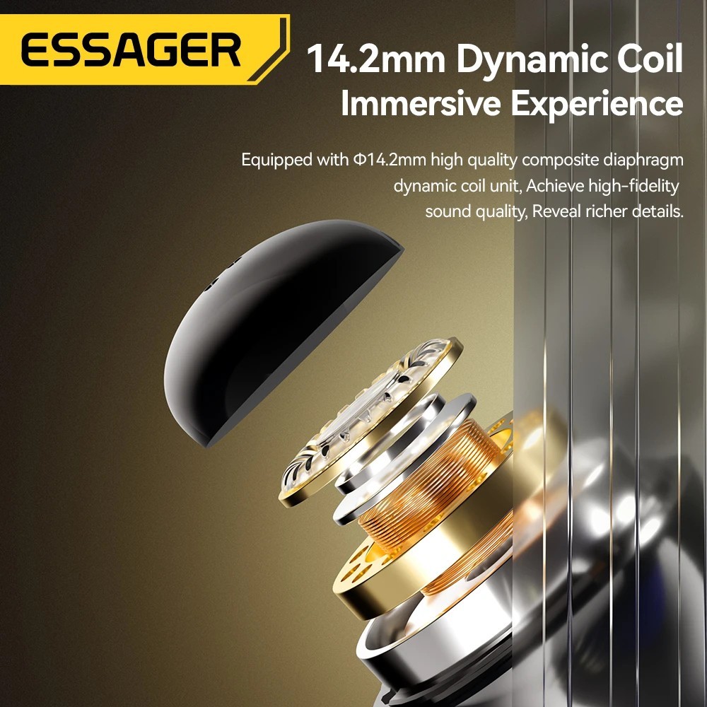 Essager 3.5mm Wired Earphones In-Ear Headset with Microphone Stereo Headphones