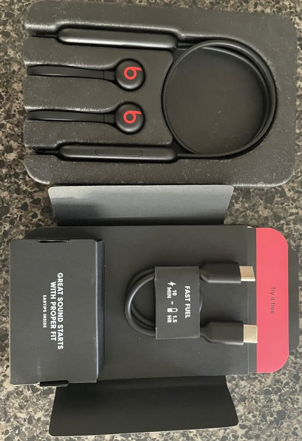 APPLE BEATS FLEX ALL DAY WIRELESS EARPHONES COLOR: BLACK MYMC2LLA GENUINE